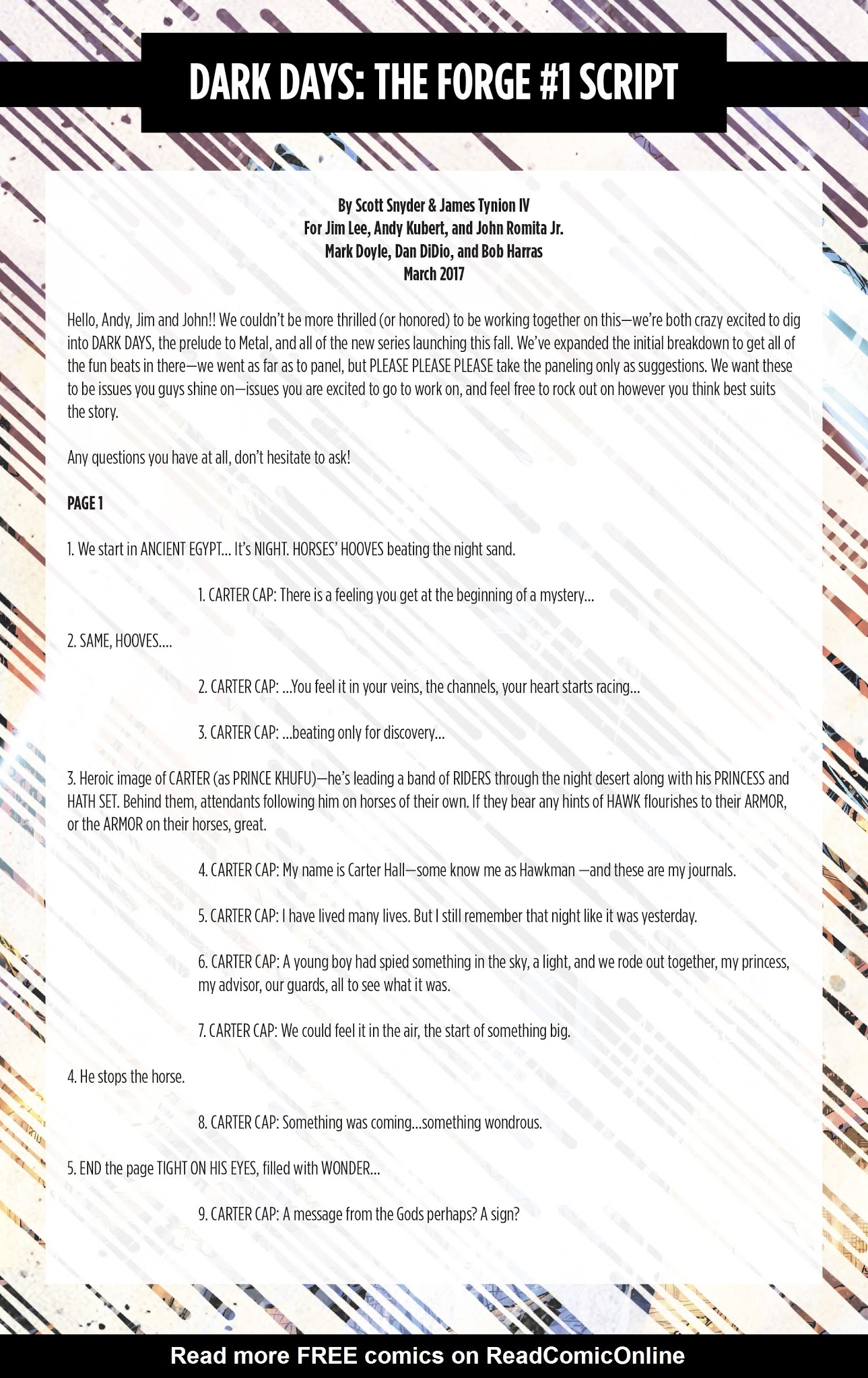 Read online Dark Days: The Forge/Casting Director's Cut comic -  Issue # Full - 65