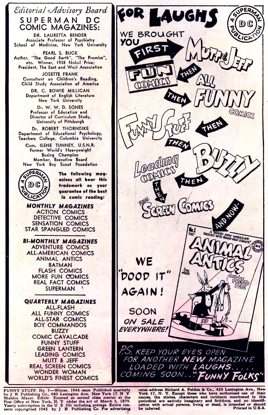 Read online Funny Stuff comic -  Issue #7 - 2