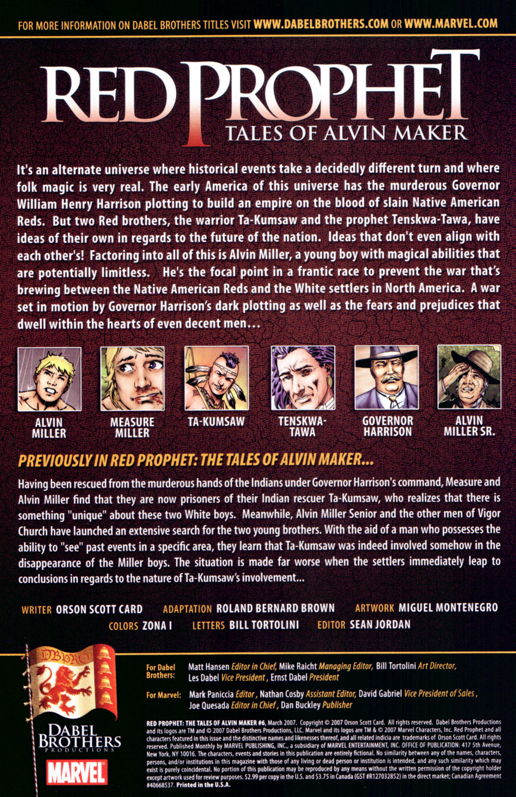 Read online Red Prophet: The Tales of Alvin Maker comic -  Issue #6 - 2