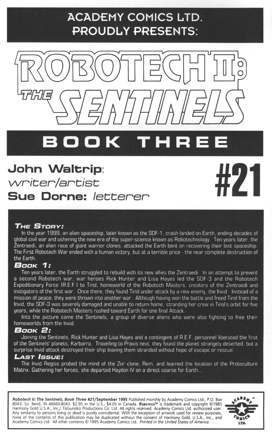 Read online Robotech II: The Sentinels comic -  Issue #21 - 2