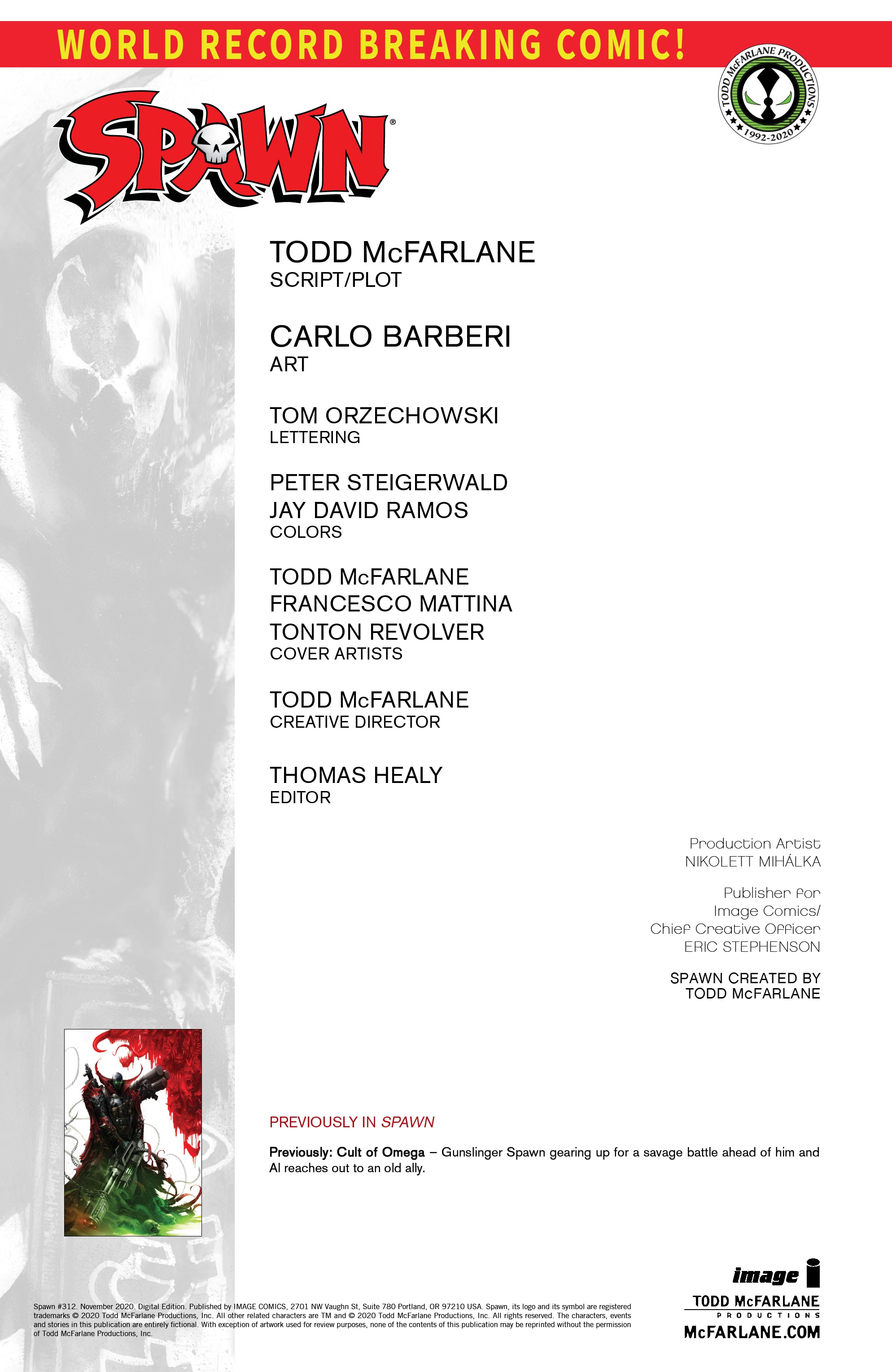 Read online Spawn comic -  Issue #312 - 2