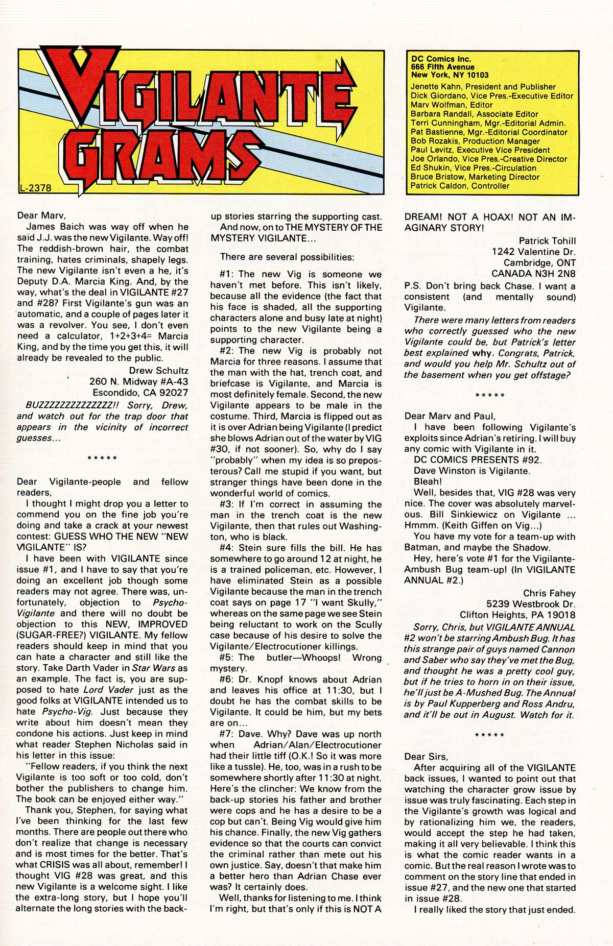 Read online Vigilante (1983) comic -  Issue #32 - 33