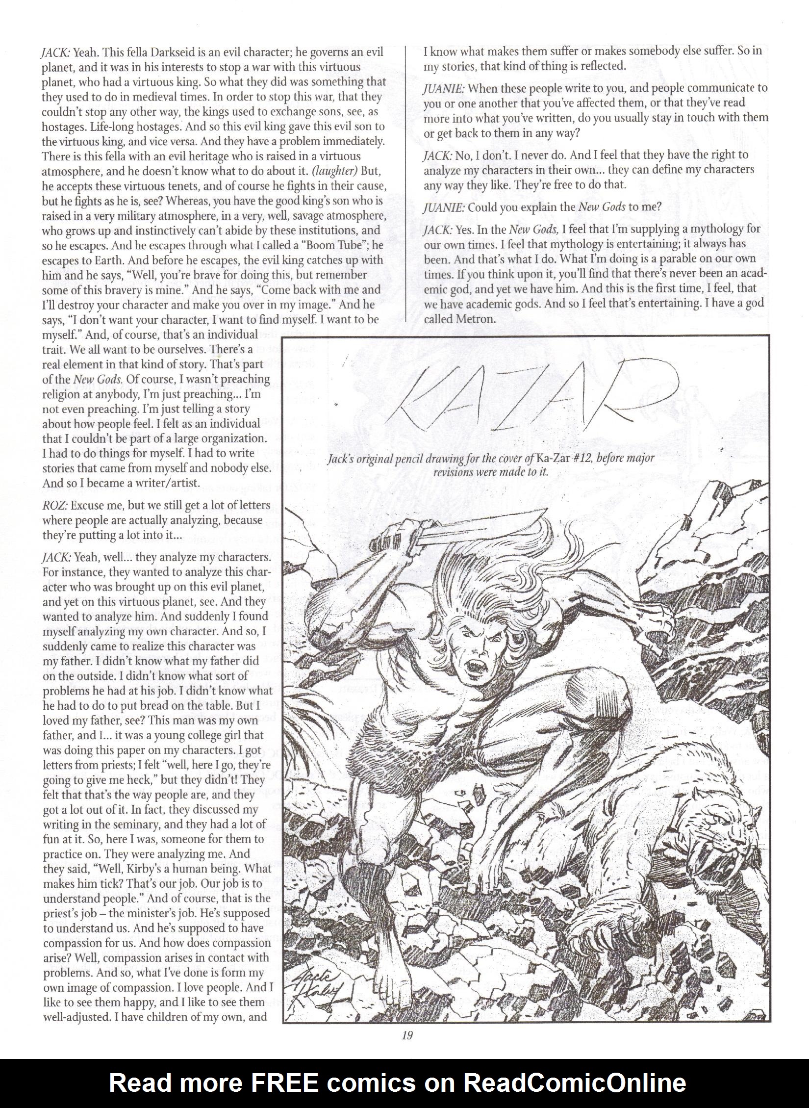 Read online The Jack Kirby Collector comic -  Issue #16 - 19