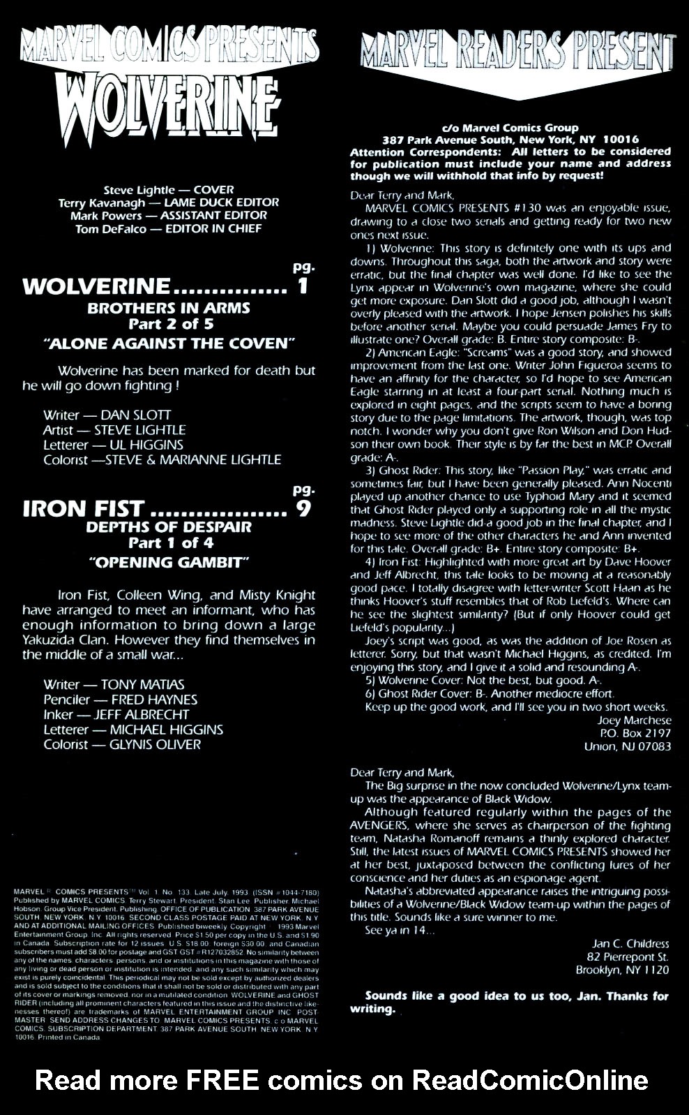 Read online Marvel Comics Presents (1988) comic -  Issue #133 - 2