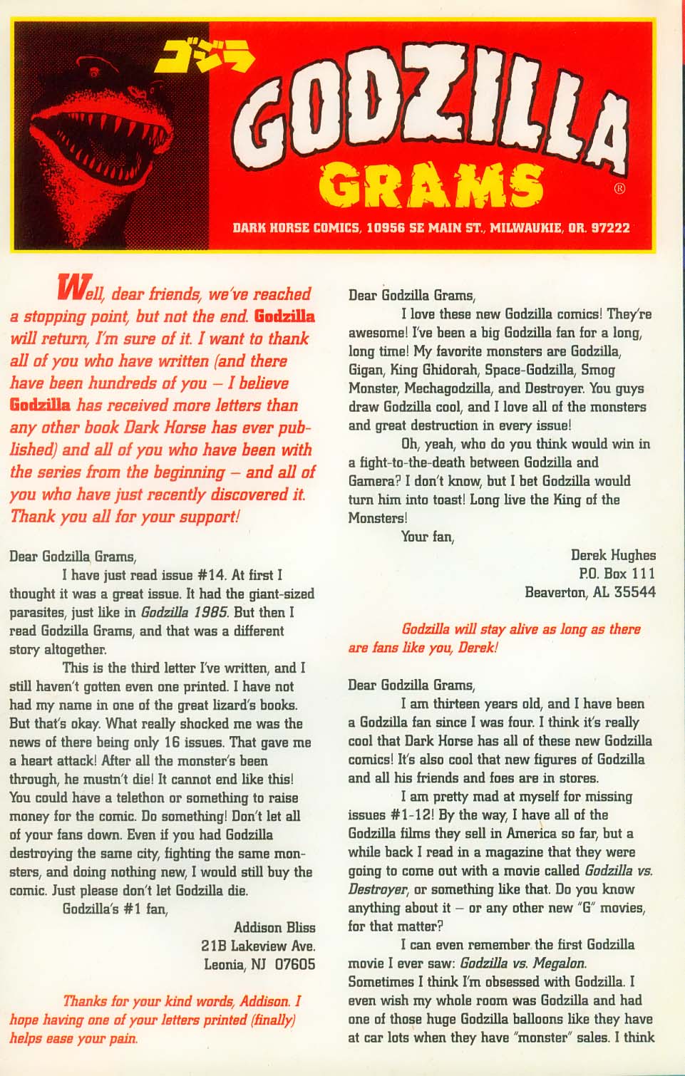 Read online Godzilla (1995) comic -  Issue #16 - 29