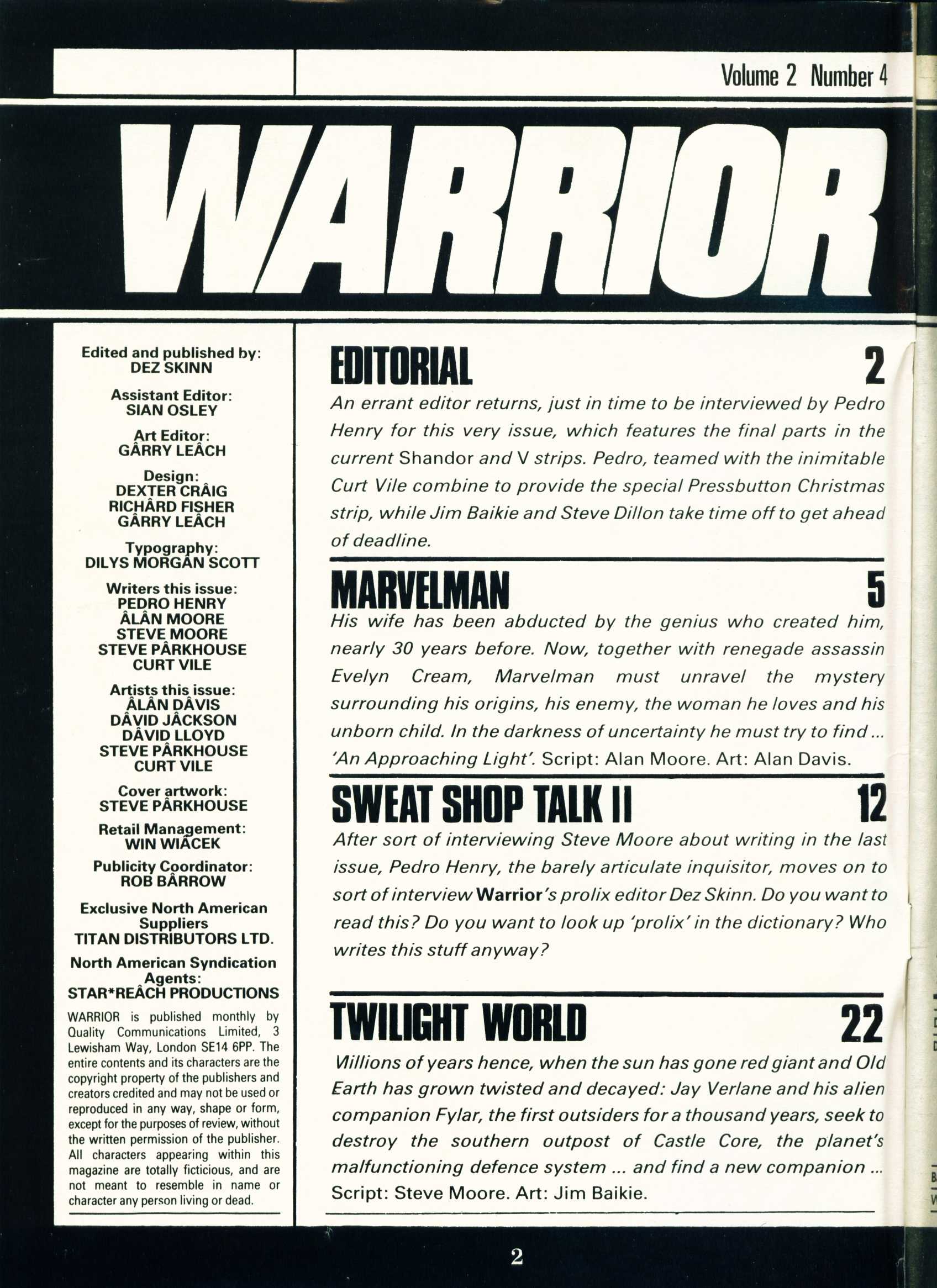 Read online Warrior comic -  Issue #16 - 2