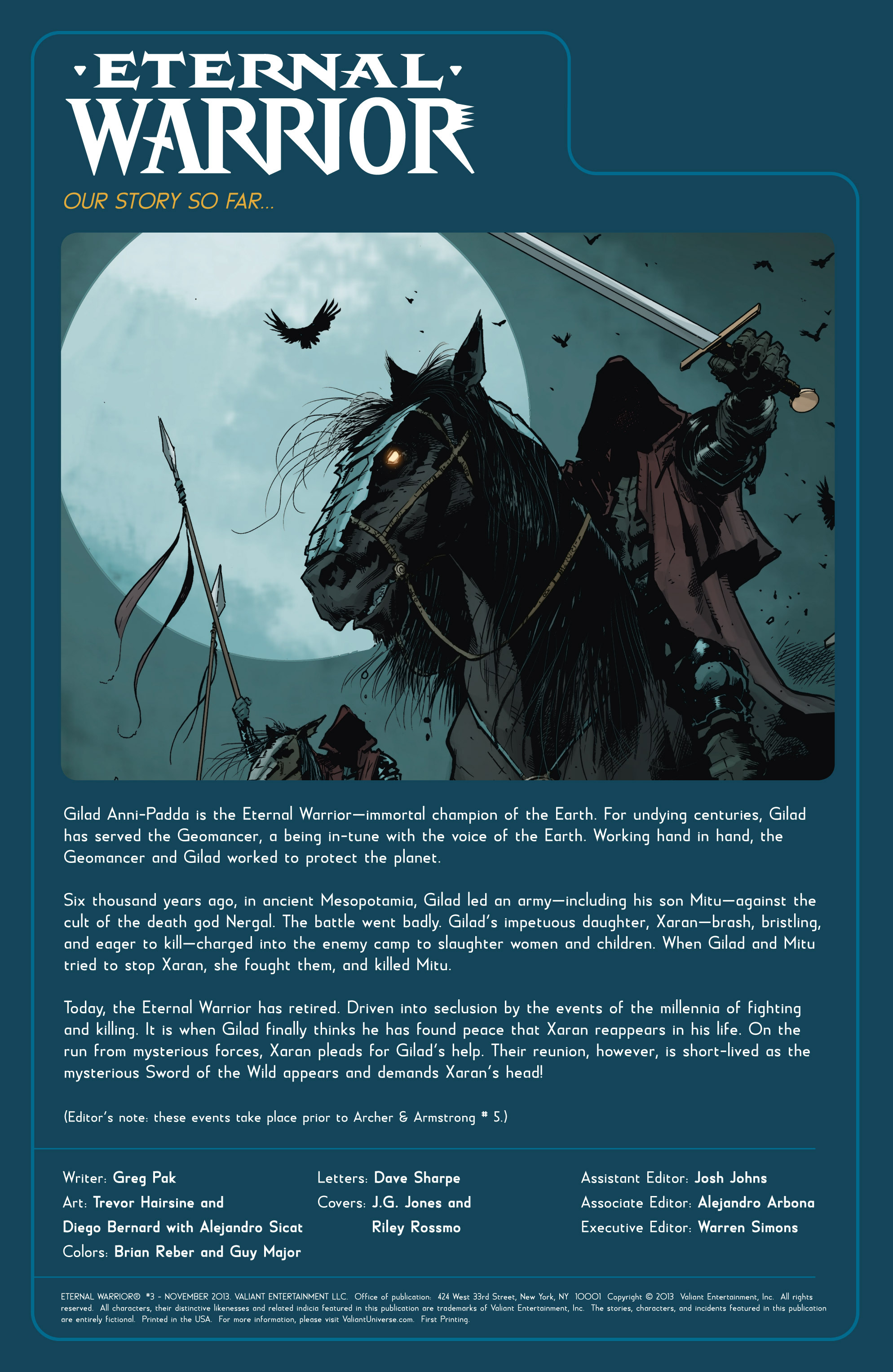 Read online Eternal Warrior comic -  Issue #3 - 2