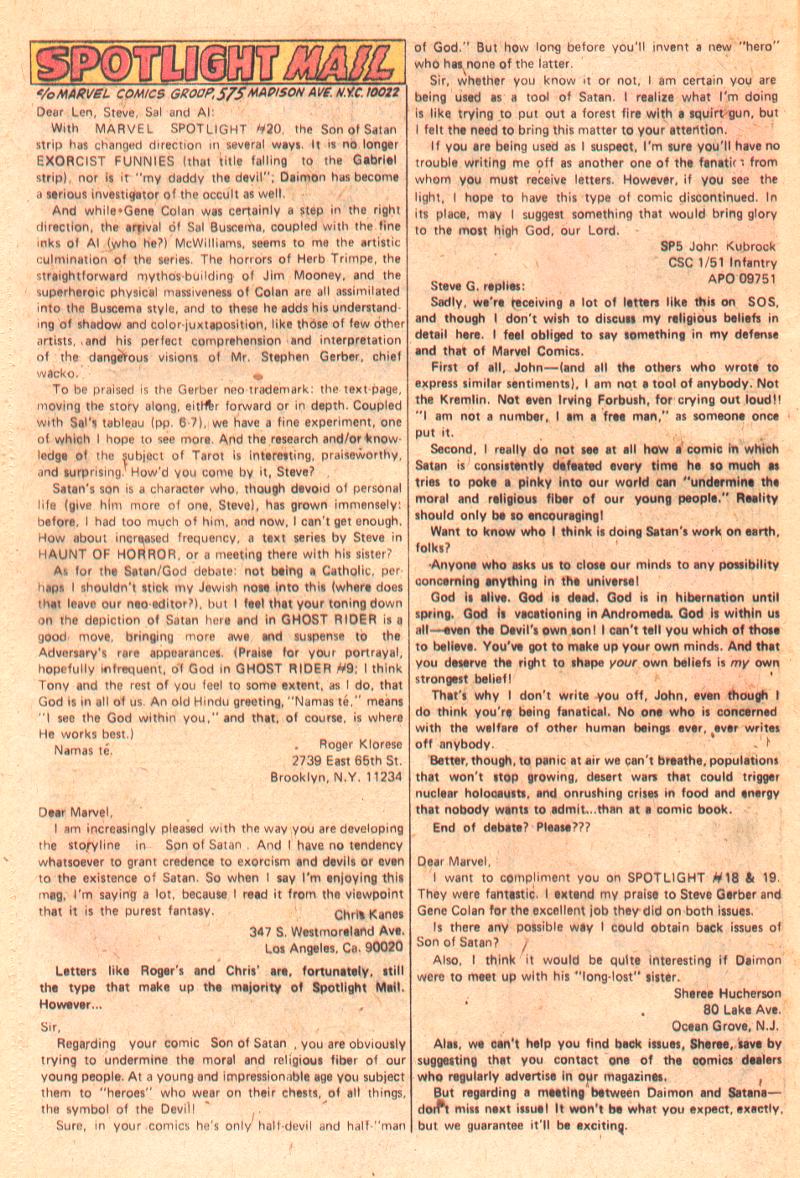 Read online Marvel Spotlight (1971) comic -  Issue #21 - 2