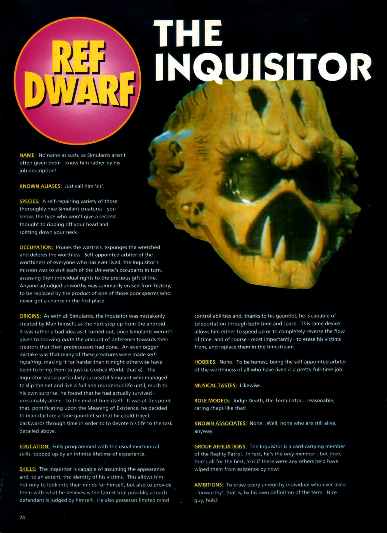 Read online Red Dwarf Smegazine (1993) comic -  Issue #5 - 24