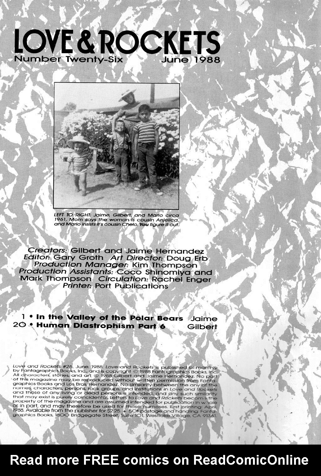 Read online Love and Rockets (1982) comic -  Issue #26 - 2