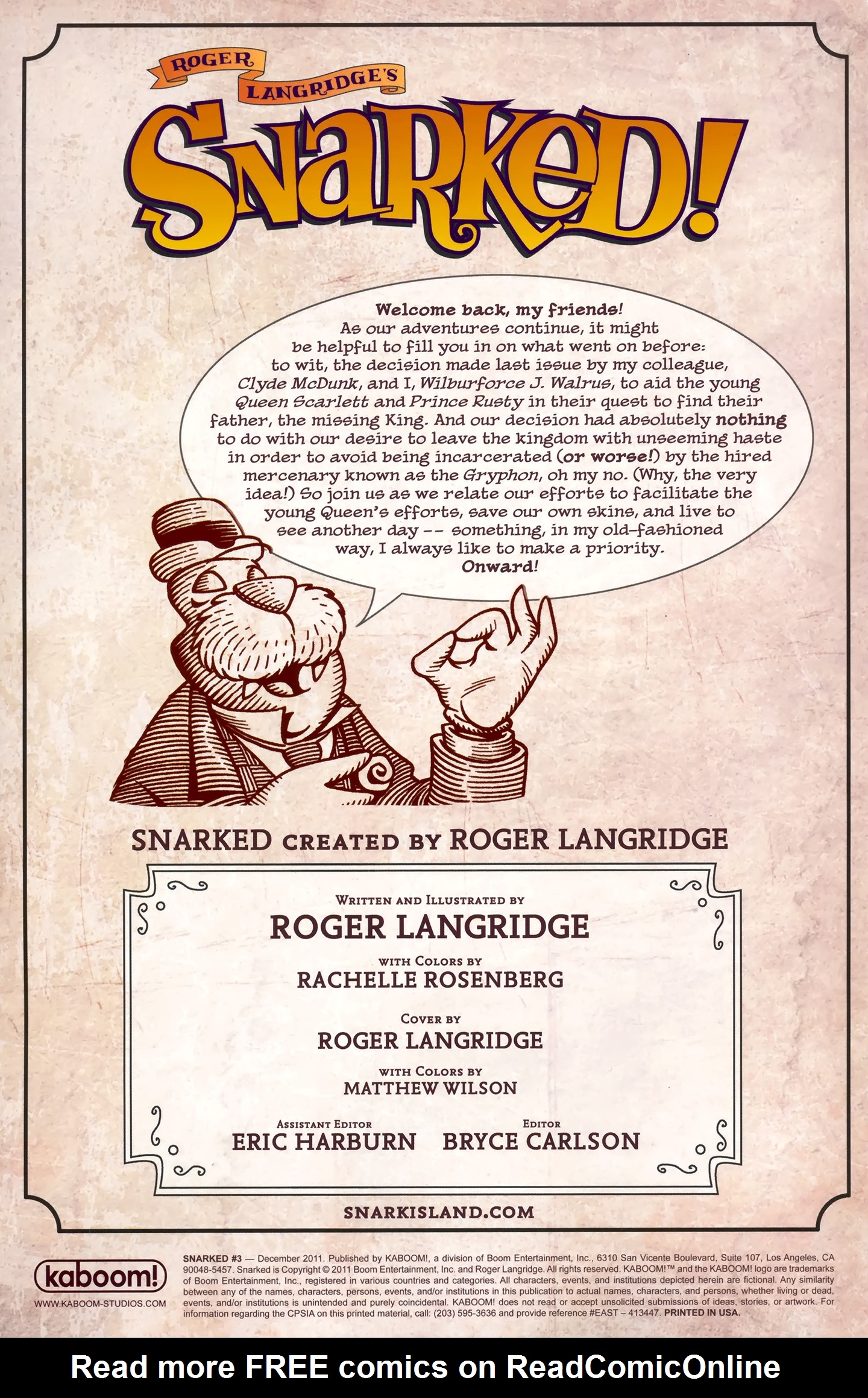 Read online Snarked comic -  Issue #3 - 2