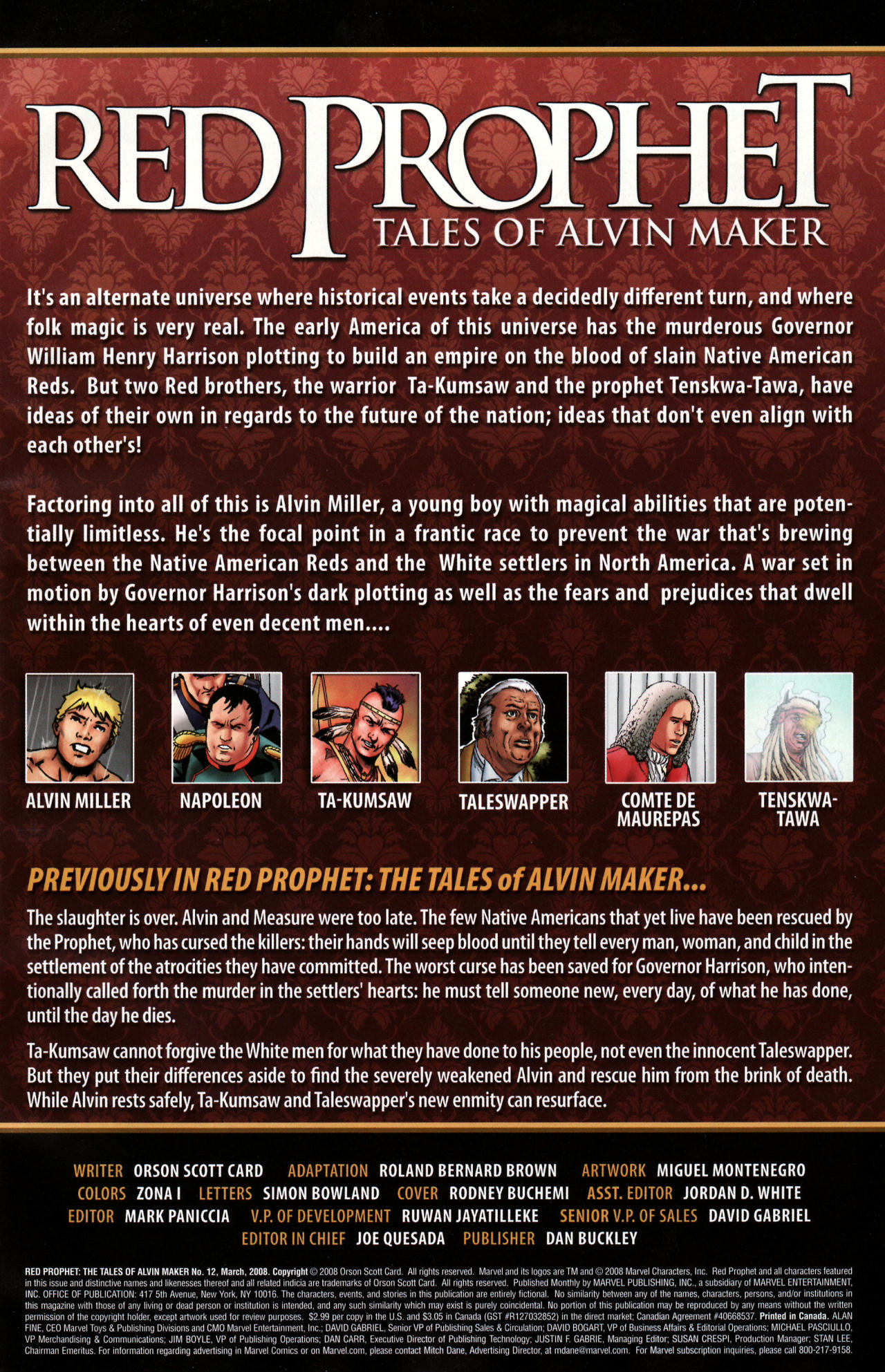 Read online Red Prophet: The Tales of Alvin Maker comic -  Issue #12 - 2