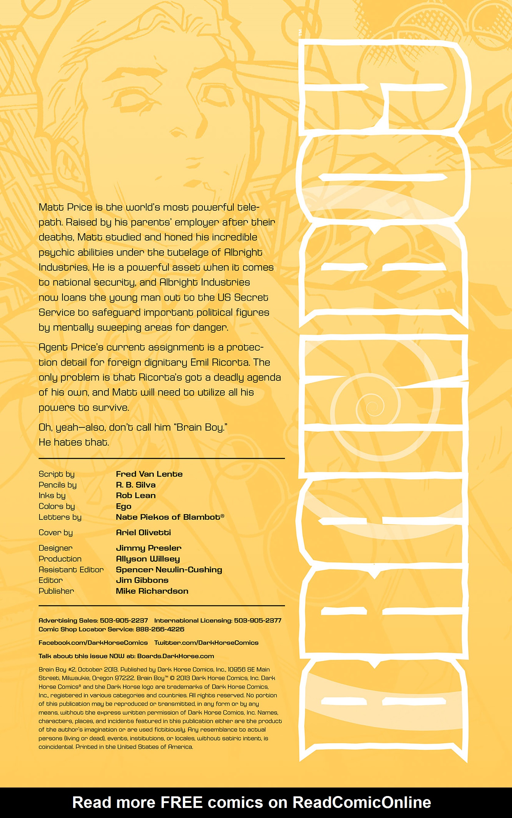 Read online Brain Boy comic -  Issue #2 - 2