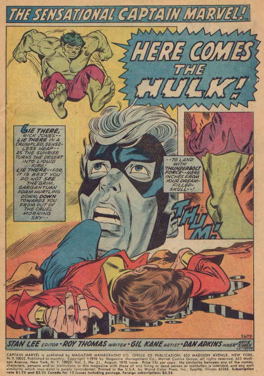 Captain Marvel (1968) Issue #21 #21 - English 2