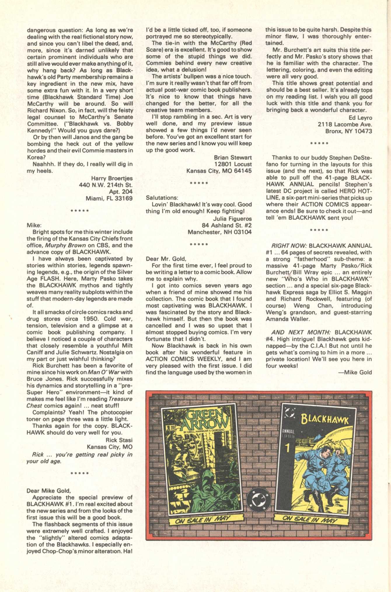 Read online Blackhawk (1989) comic -  Issue #3 - 30