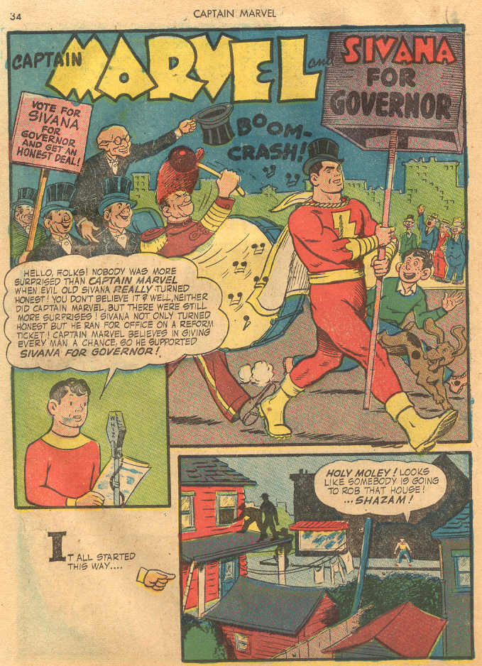 Read online Captain Marvel Adventures comic -  Issue #28 - 34