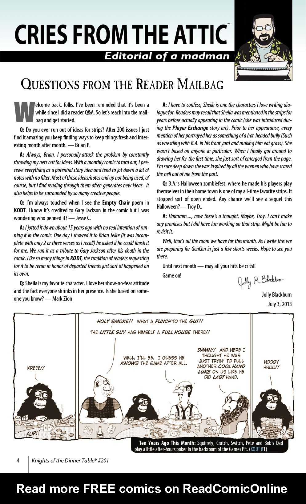 Read online Knights of the Dinner Table comic -  Issue #201 - 6
