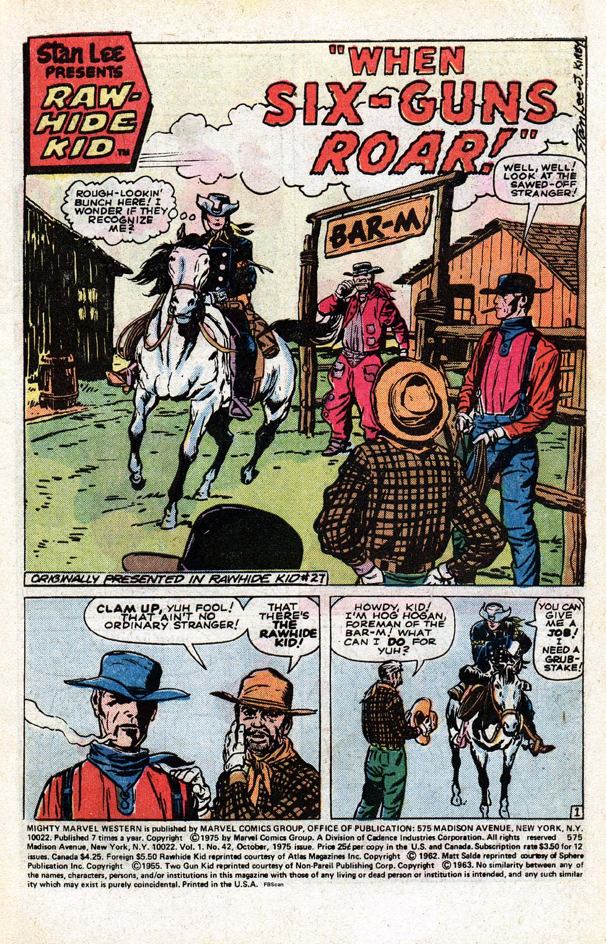 Read online The Mighty Marvel Western comic -  Issue #42 - 2