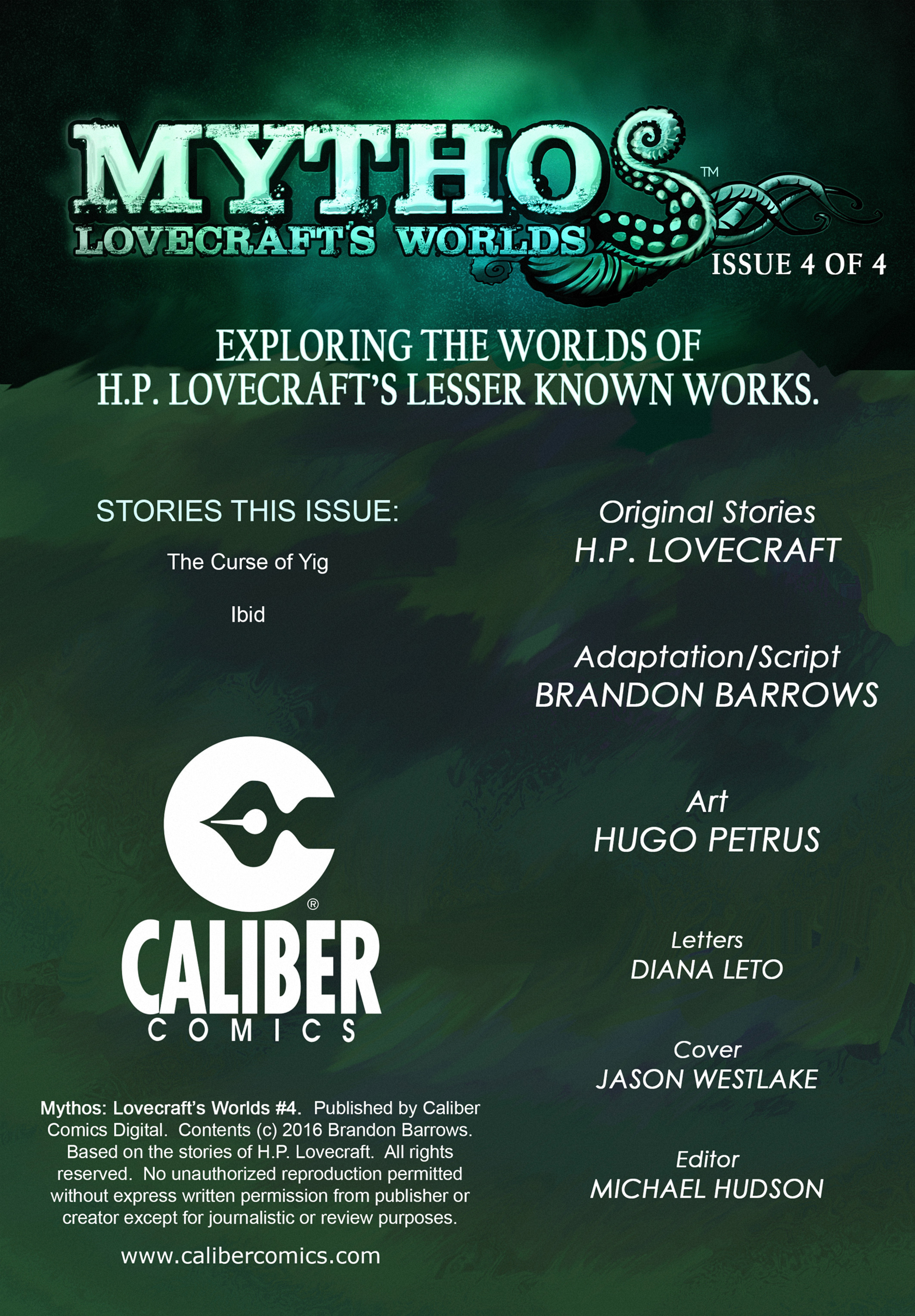 Read online Mythos: Lovecraft's Worlds comic -  Issue #4 - 2