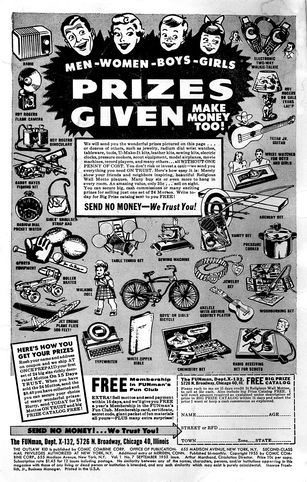 Read online The Outlaw Kid (1954) comic -  Issue #7 - 2