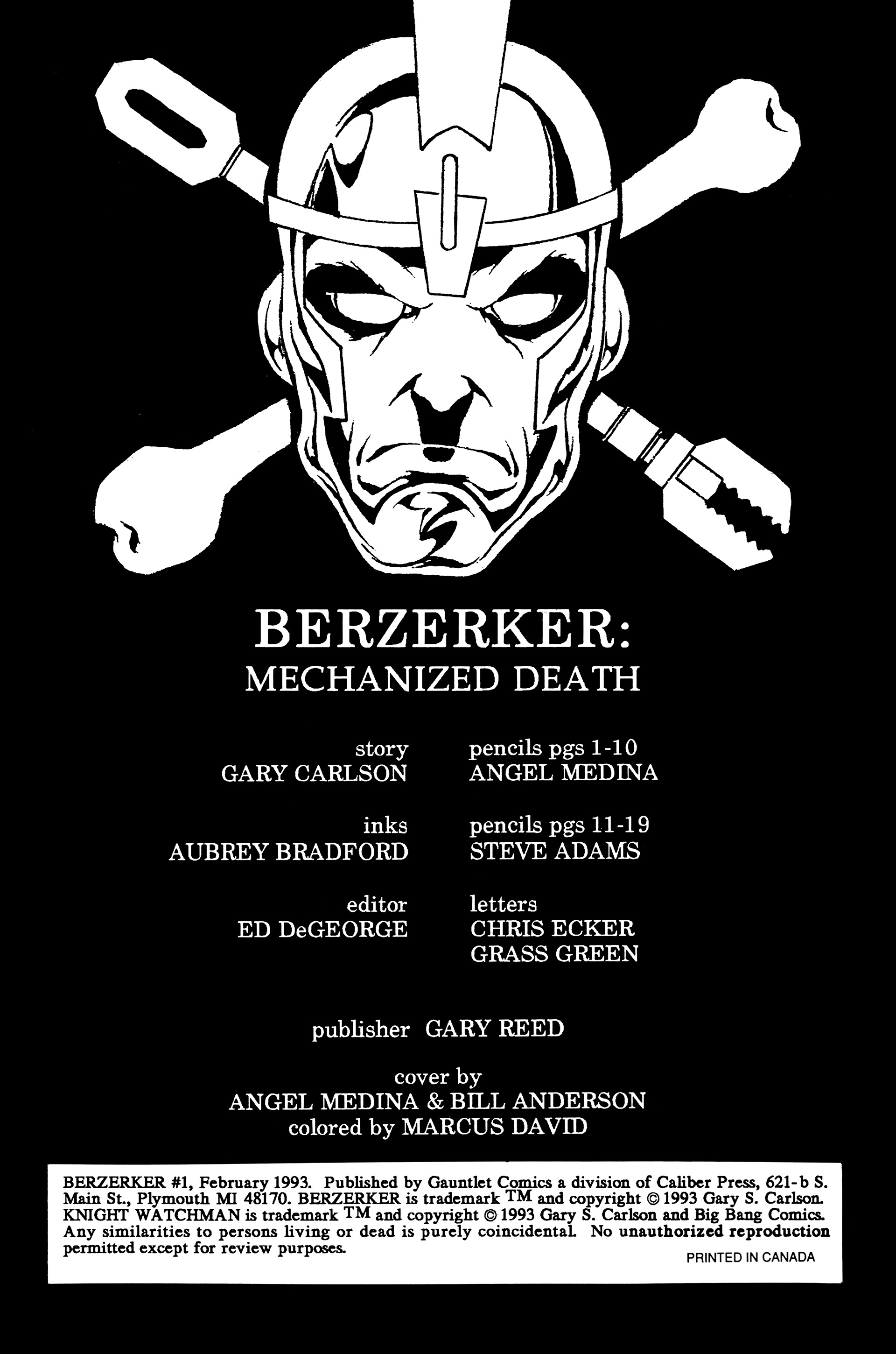 Read online Berzerker comic -  Issue #1 - 2