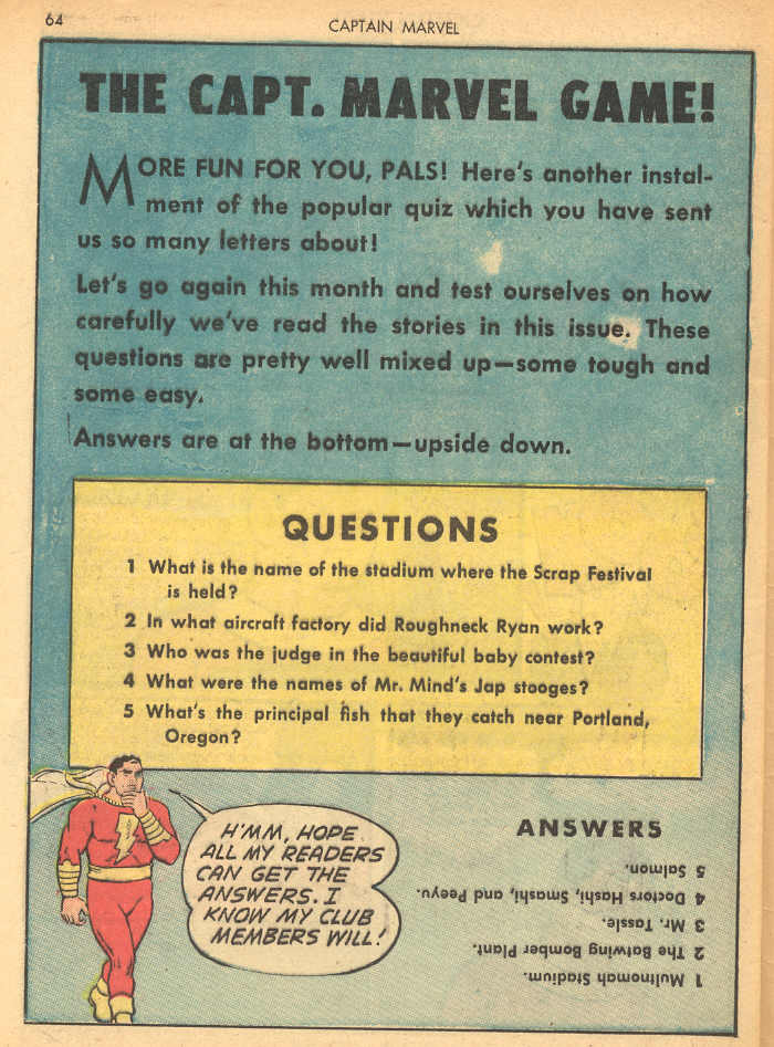 Read online Captain Marvel Adventures comic -  Issue #29 - 64