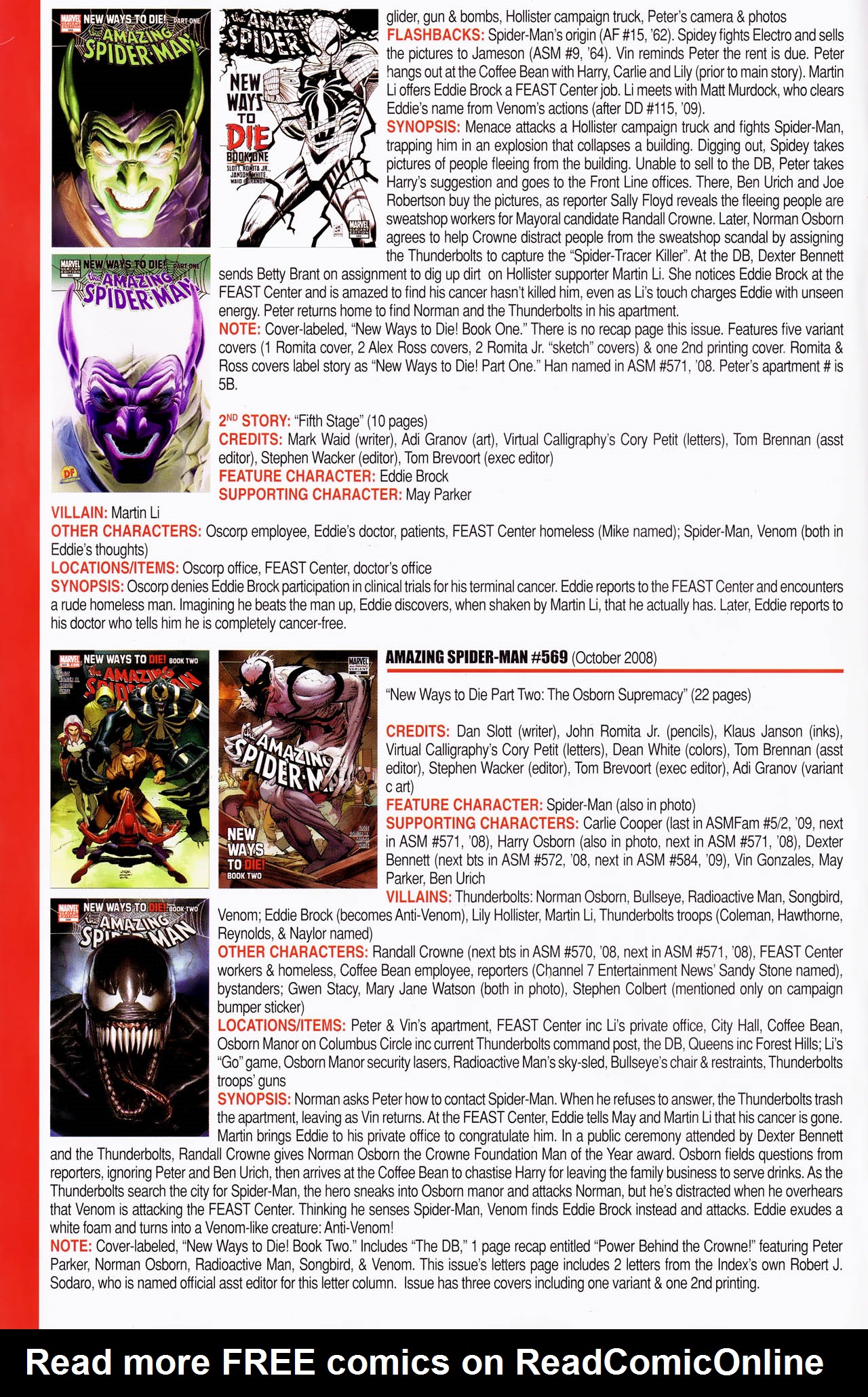 Read online Official Index to the Marvel Universe comic -  Issue #13 - 22