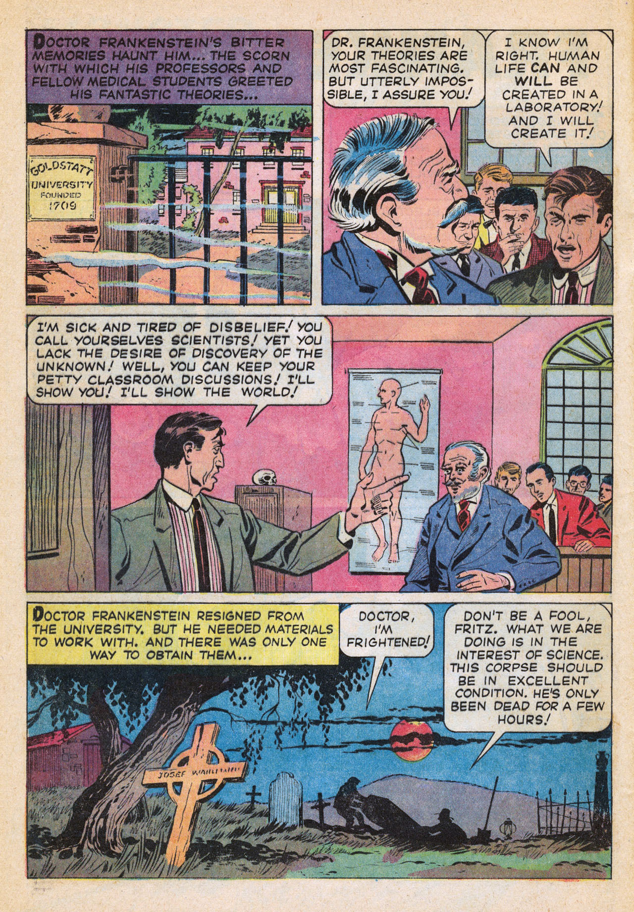 Read online Frankenstein (1964) comic -  Issue #1 - 4