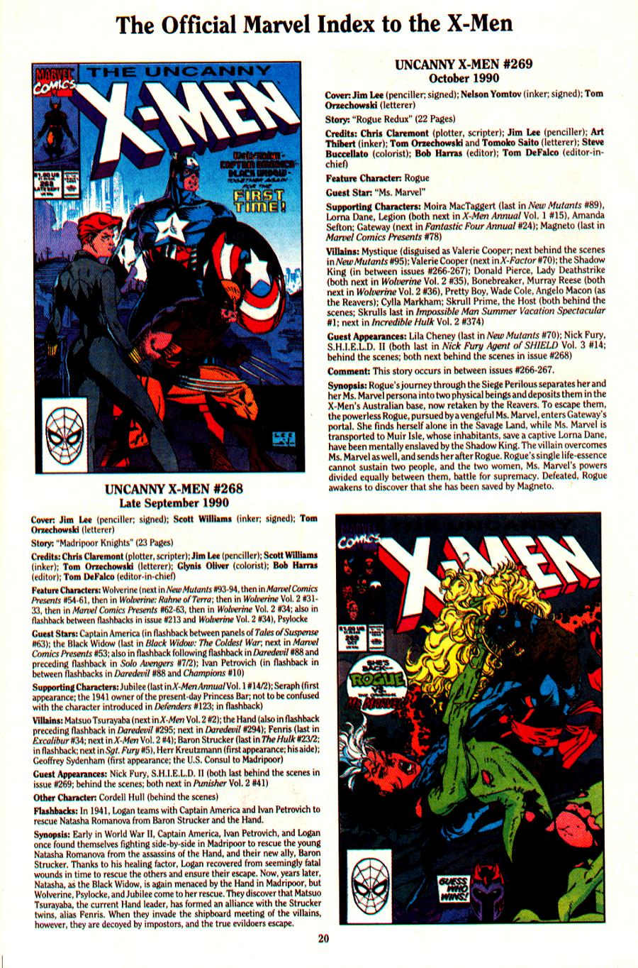 Read online The Official Marvel Index To The X-Men (1994) comic -  Issue #5 - 23