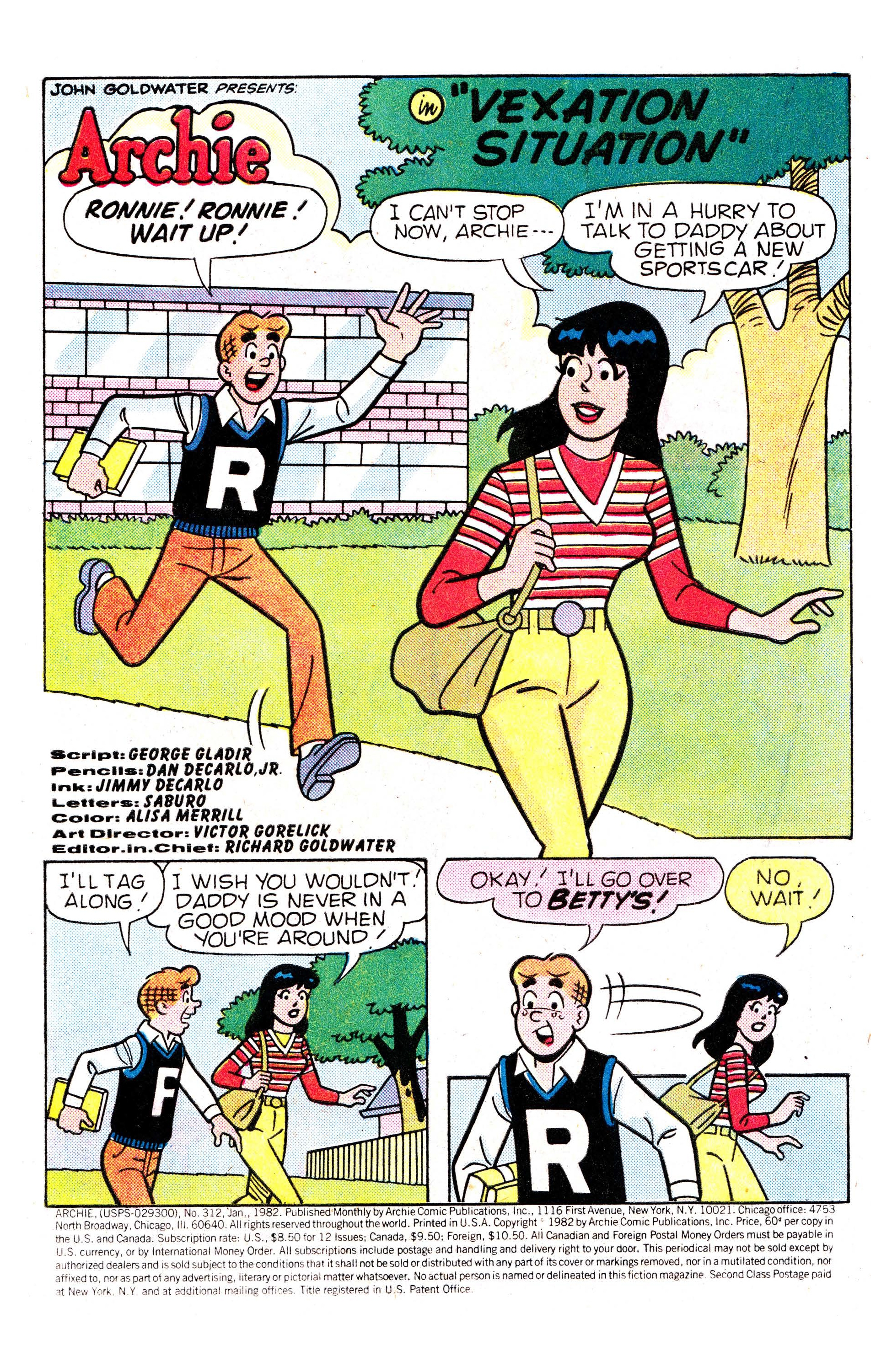 Read online Archie (1960) comic -  Issue #312 - 2