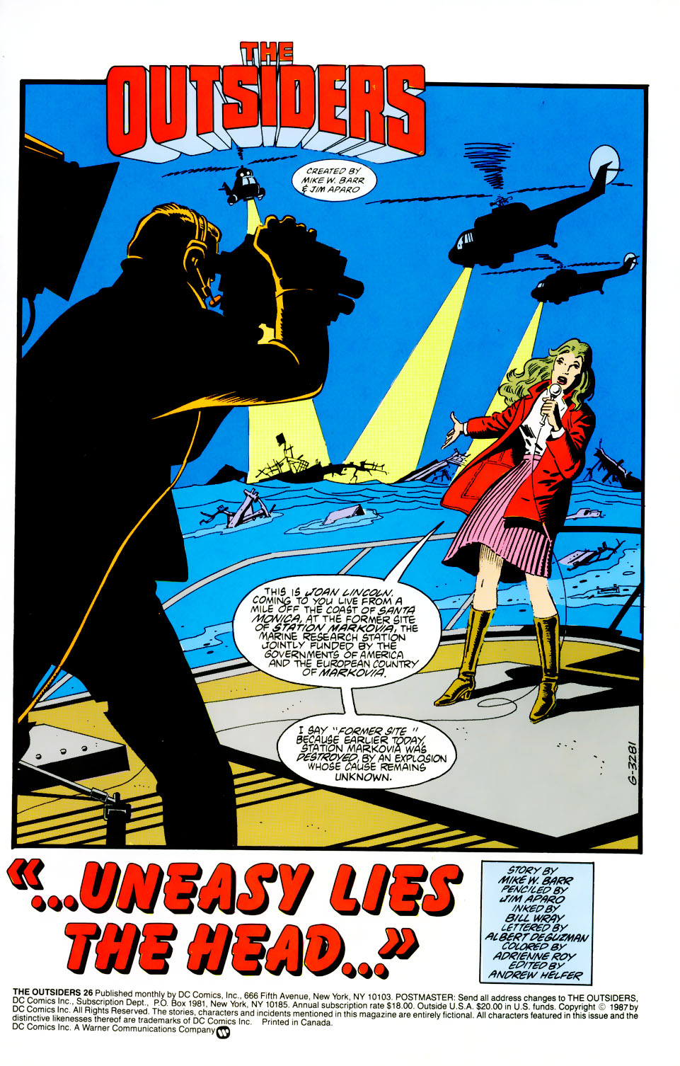 Read online The Outsiders (1985) comic -  Issue #26 - 2