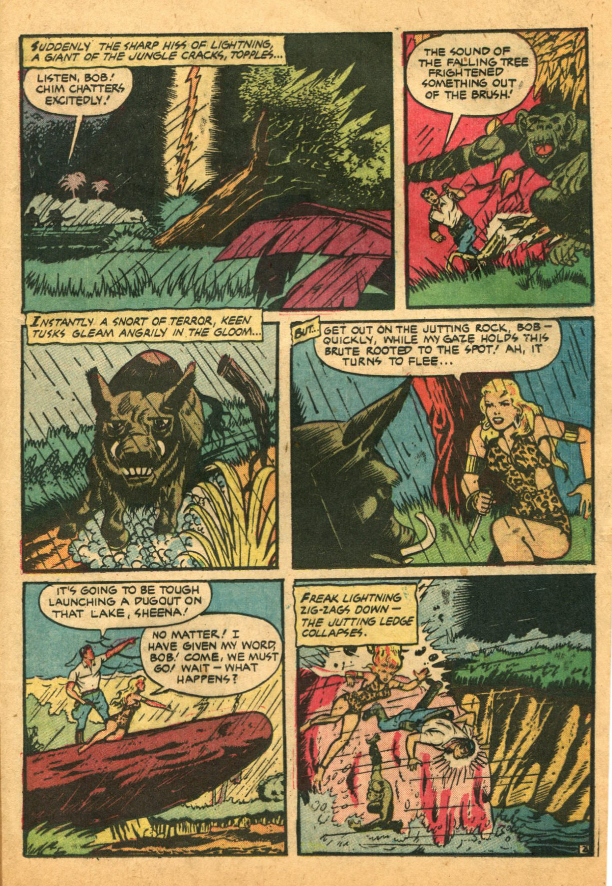 Read online Sheena, Queen of the Jungle (1942) comic -  Issue #12 - 21