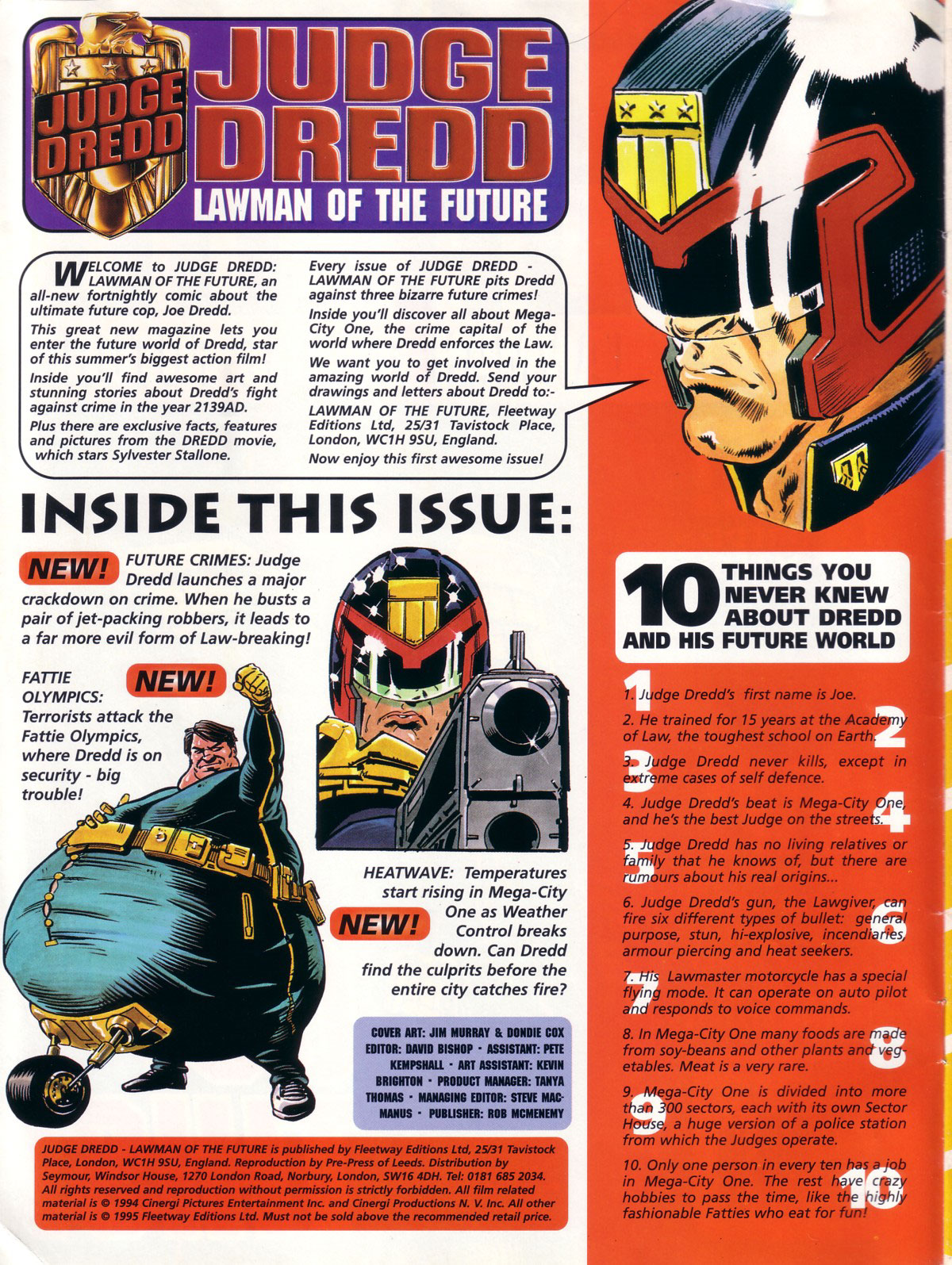 Read online Judge Dredd Lawman of the Future comic -  Issue #1 - 2
