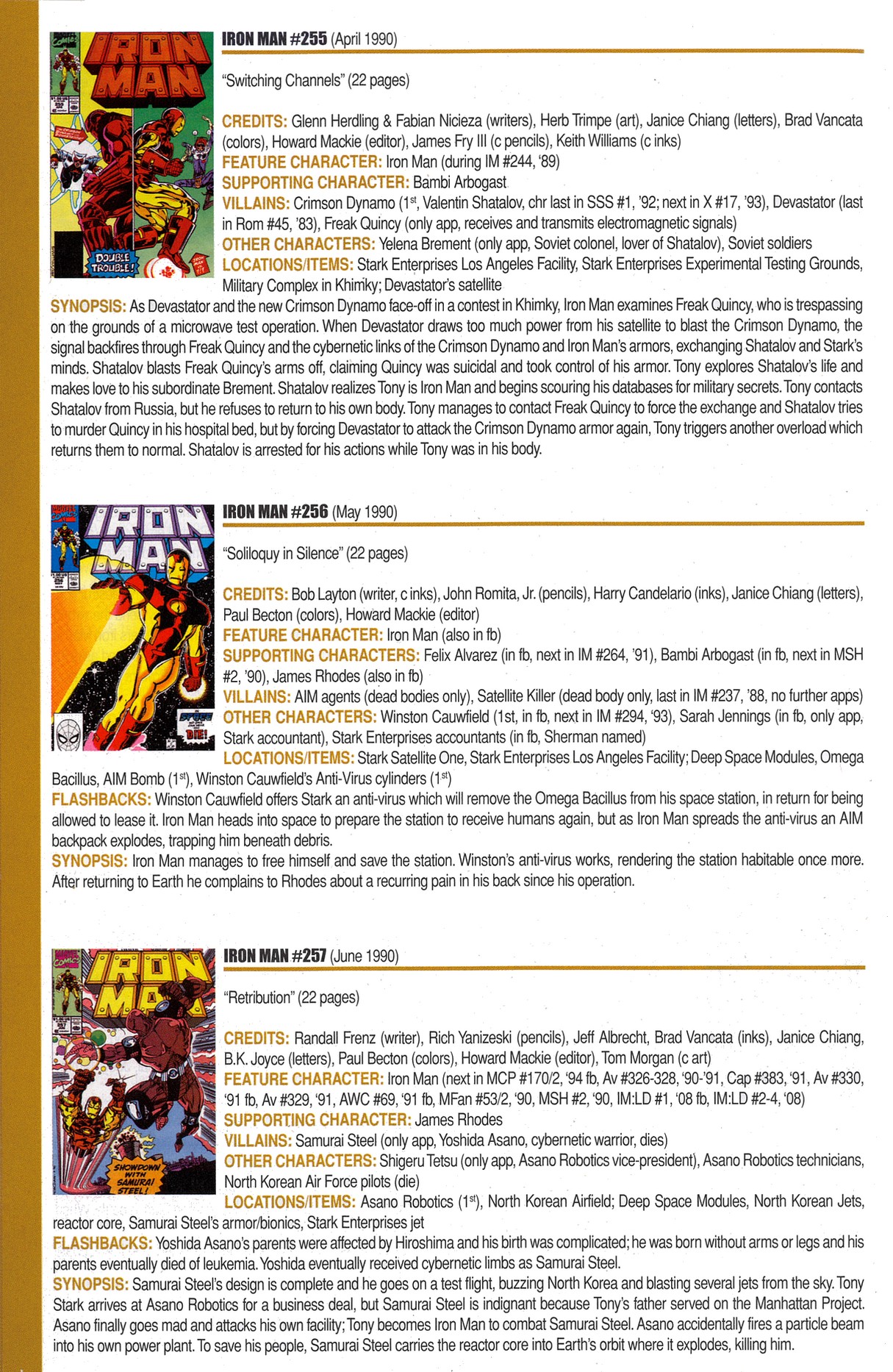 Read online Official Index to the Marvel Universe comic -  Issue #7 - 44