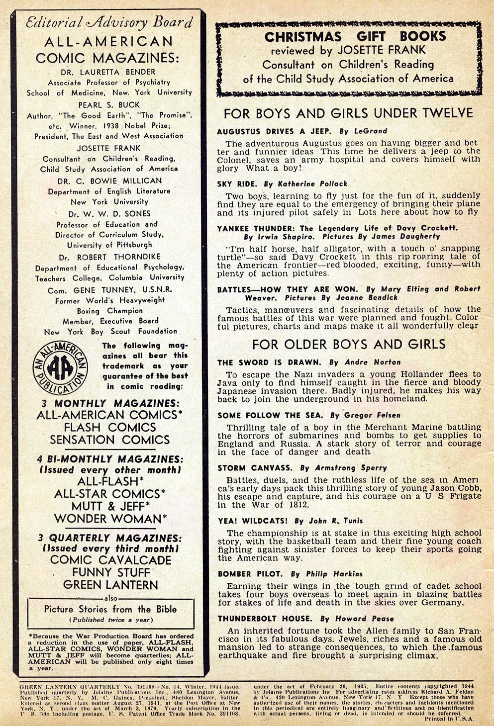 Read online Green Lantern (1941) comic -  Issue #14 - 2