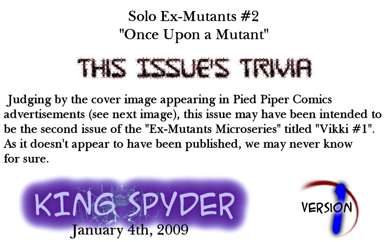 Read online Solo Ex-Mutants comic -  Issue #2 - 2