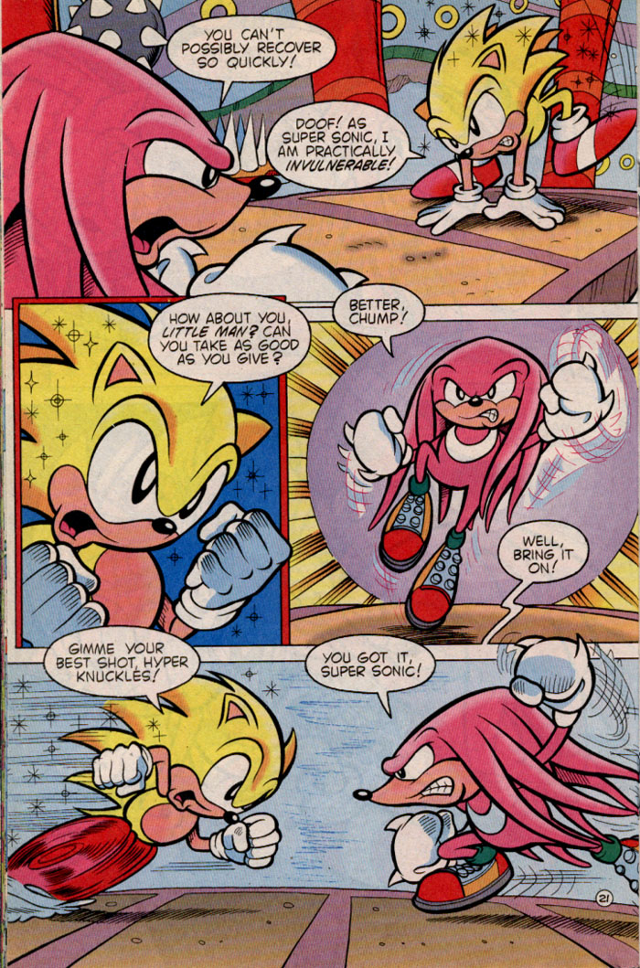 SONIC The HEDGEHOG Comic Book #56 March 1998 SUPER SONIC HYPER KNUCKLES Bag  GD+
