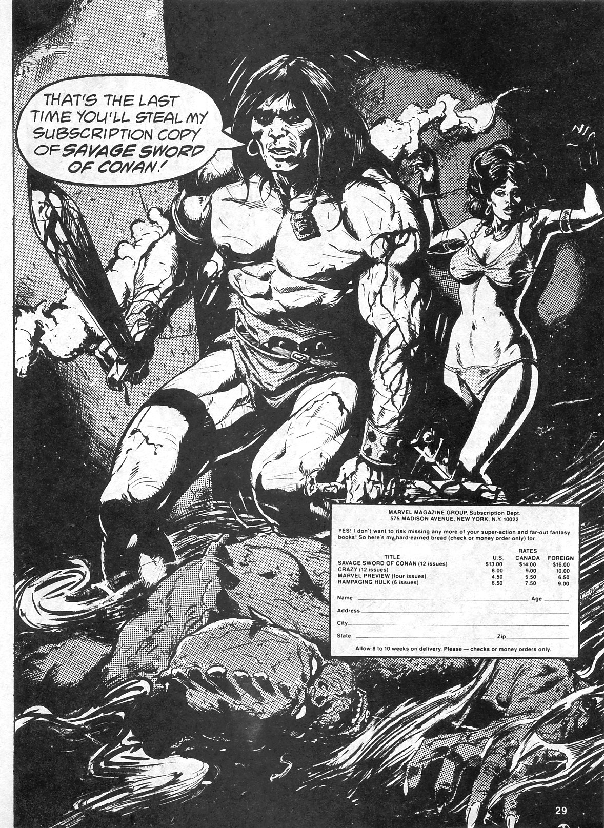 Read online The Savage Sword Of Conan comic -  Issue #24 - 29