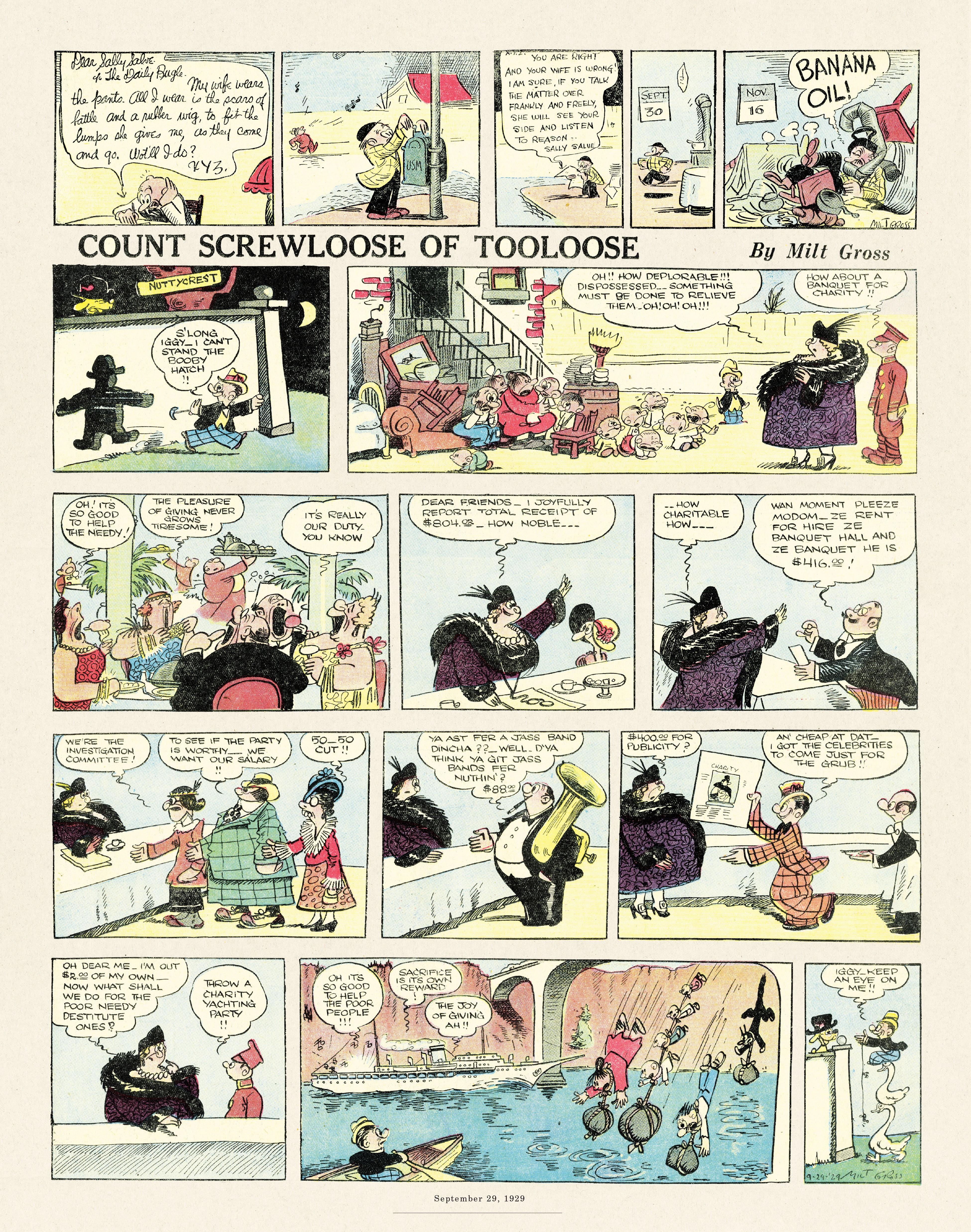 Read online Gross Exaggerations: The Meshuga Comic Strips of Milt Gross comic -  Issue # TPB - 82