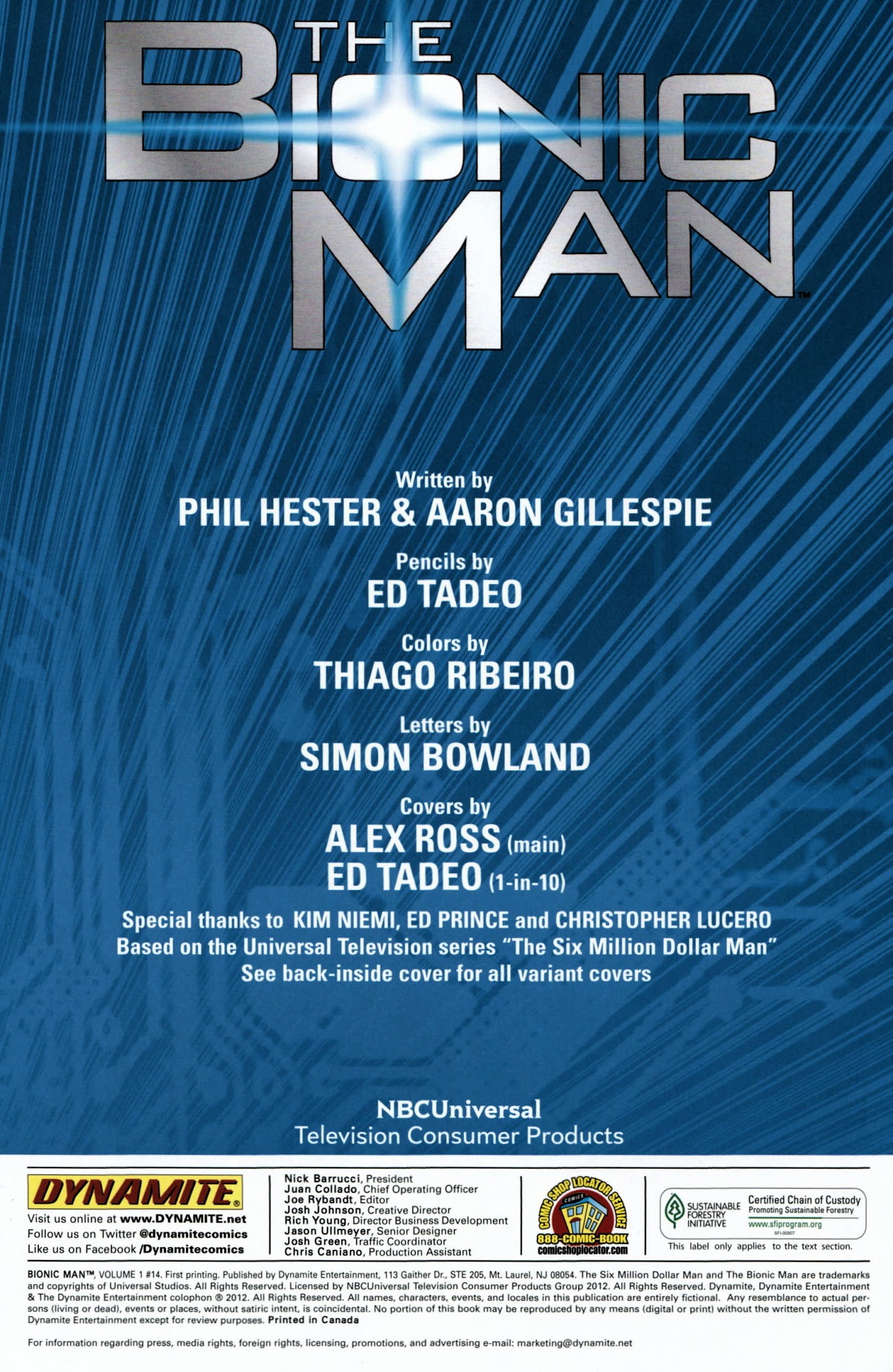 Read online Bionic Man comic -  Issue #14 - 2