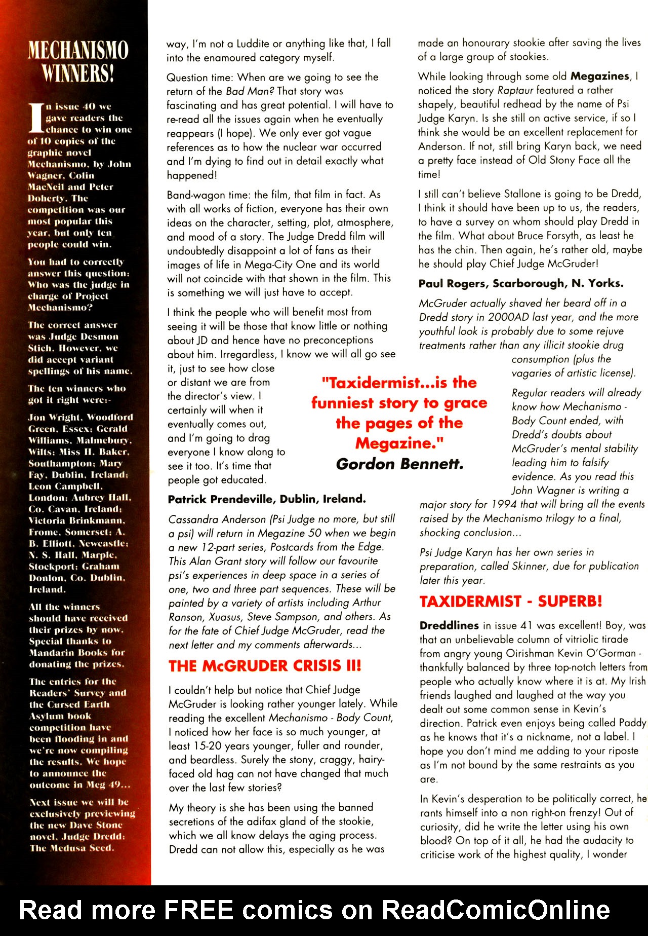 Read online Judge Dredd: The Megazine (vol. 2) comic -  Issue #45 - 42