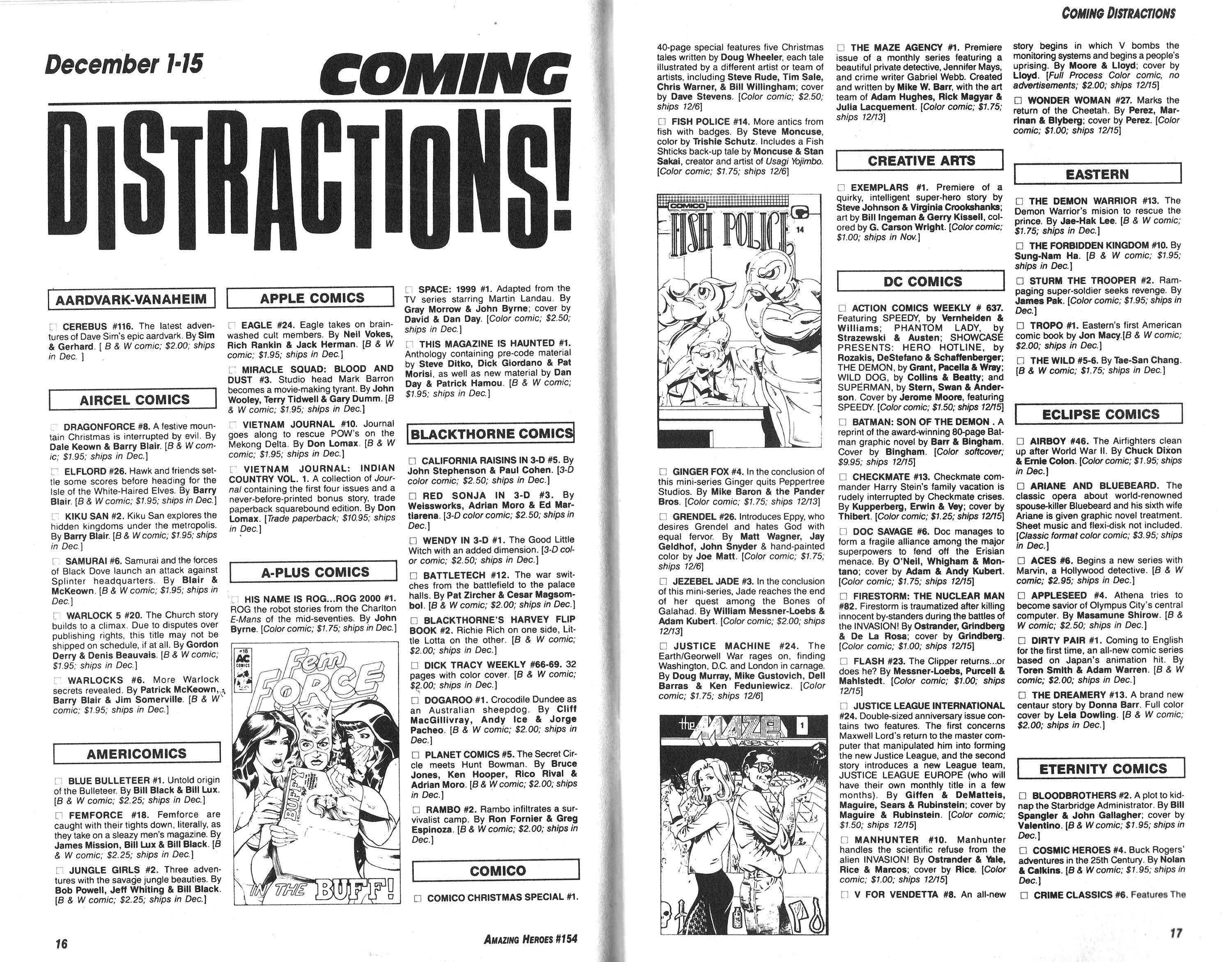 Read online Amazing Heroes comic -  Issue #154 - 9