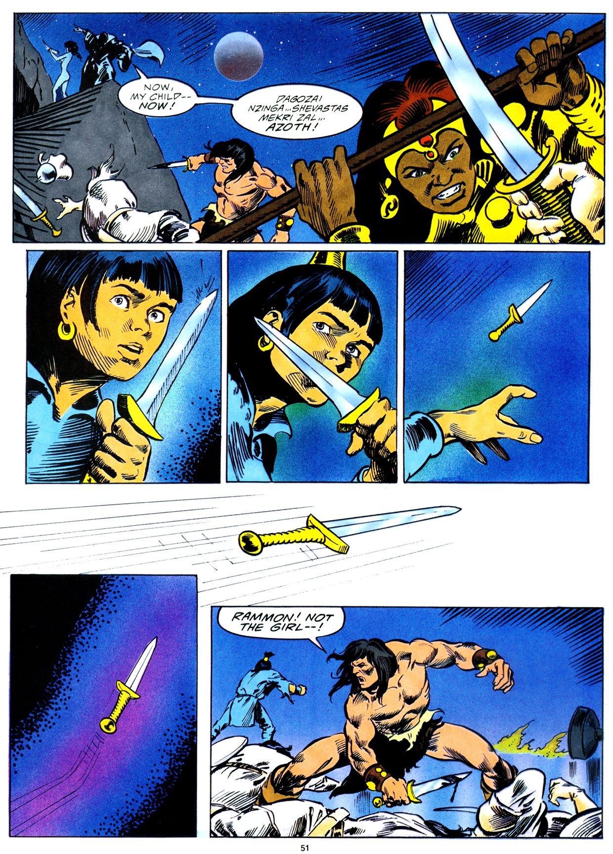 Read online Marvel Graphic Novel comic -  Issue #59 - Conan - The Horn of Azoth - 51