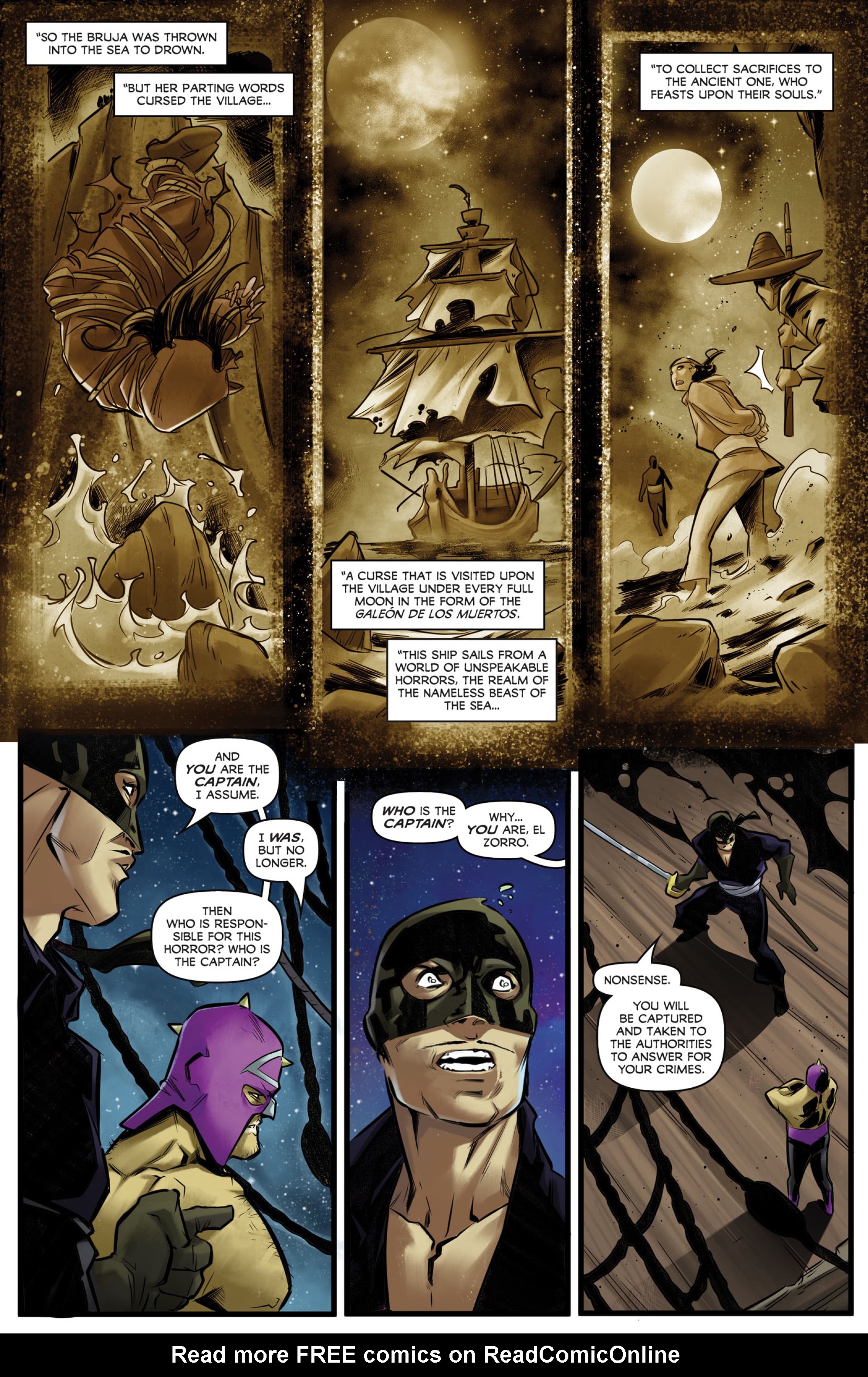 Read online Zorro: Galleon Of the Dead comic -  Issue #3 - 12