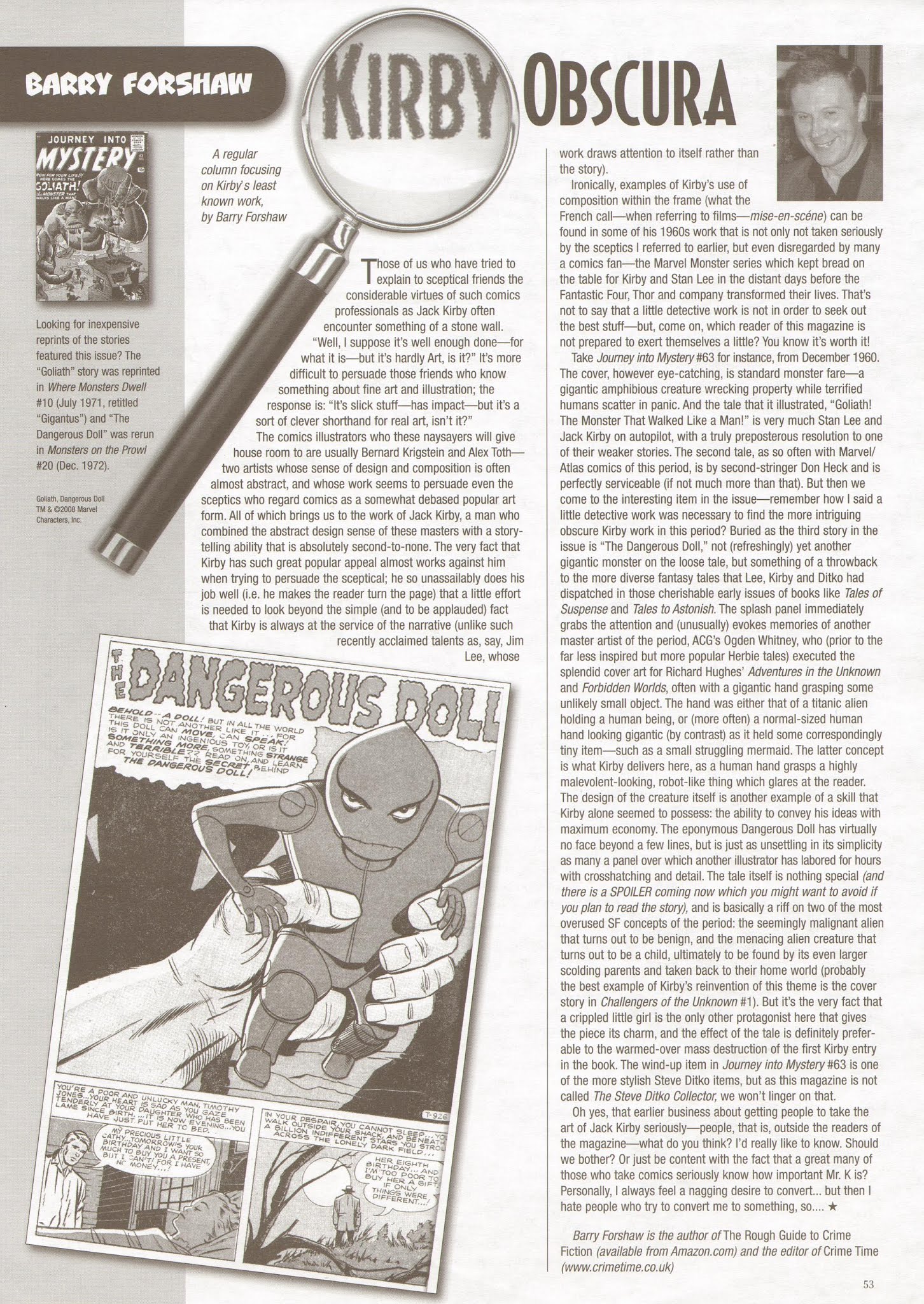 Read online The Jack Kirby Collector comic -  Issue #51 - 53