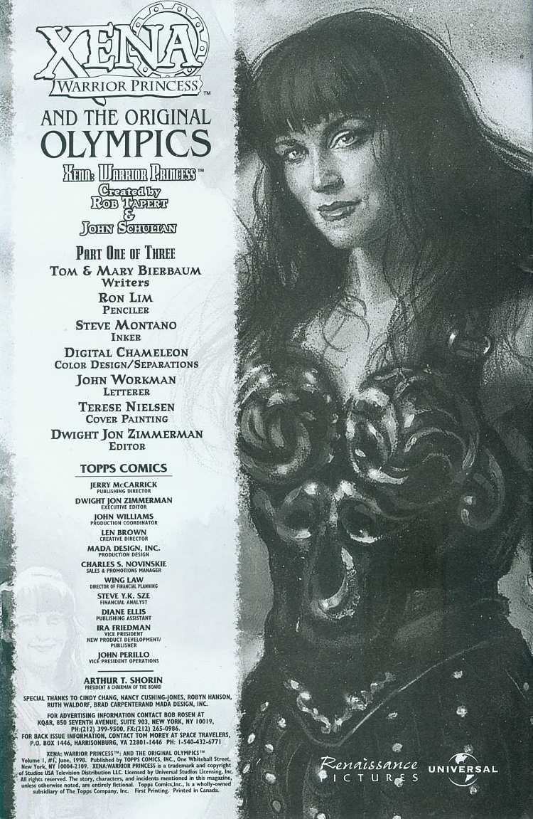 Read online Xena: Warrior Princess: And The Original Olympics comic -  Issue #1 - 2