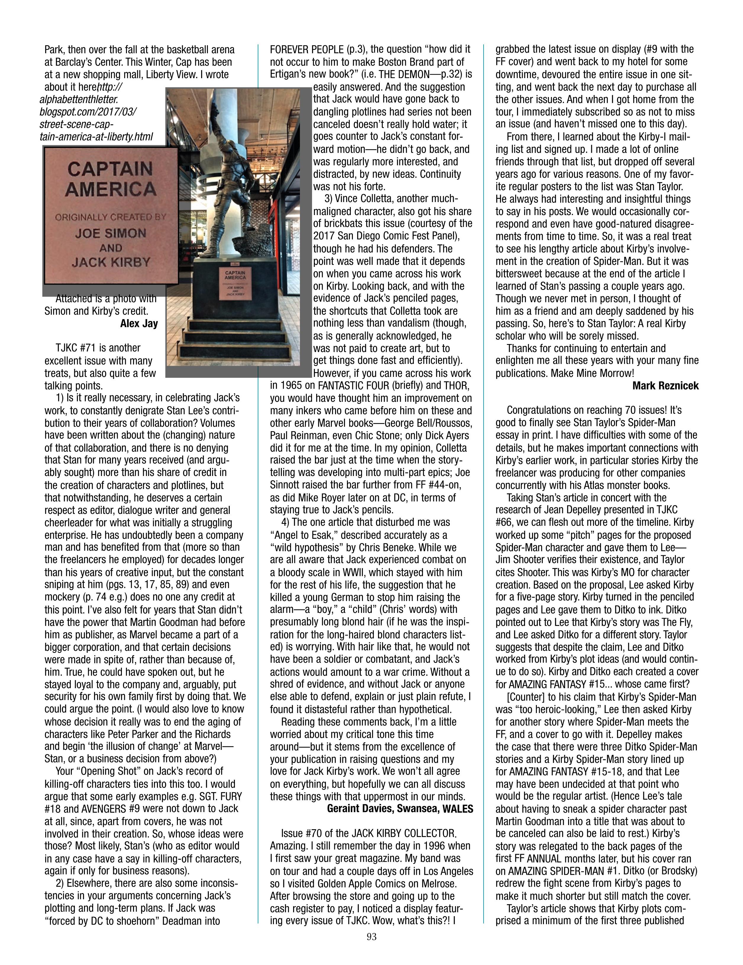 Read online The Jack Kirby Collector comic -  Issue #72 - 95