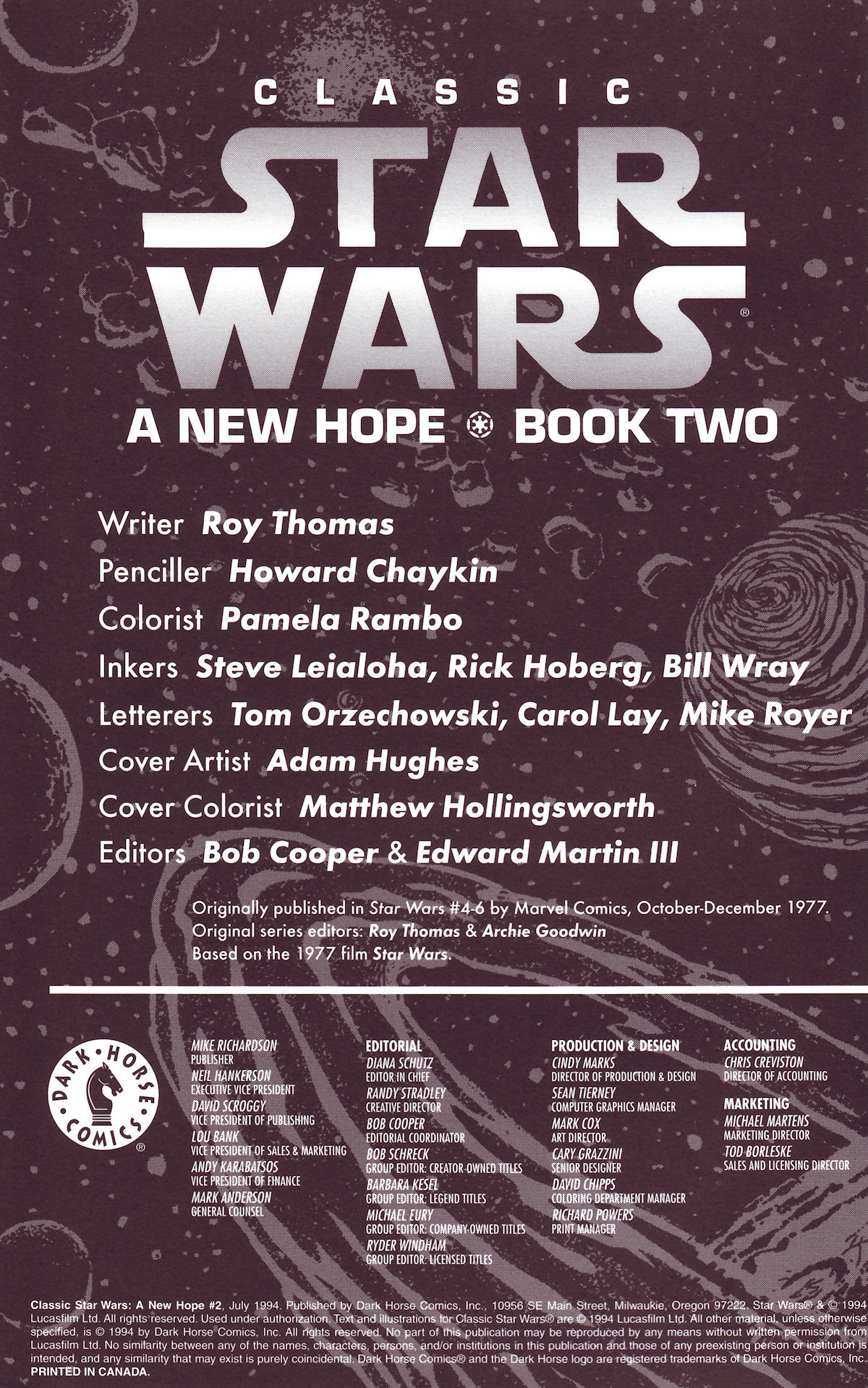 Read online Classic Star Wars:  A New Hope comic -  Issue #2 - 2