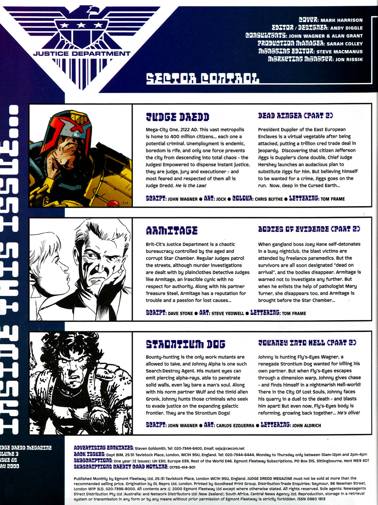 Read online Judge Dredd Megazine (vol. 3) comic -  Issue #65 - 2