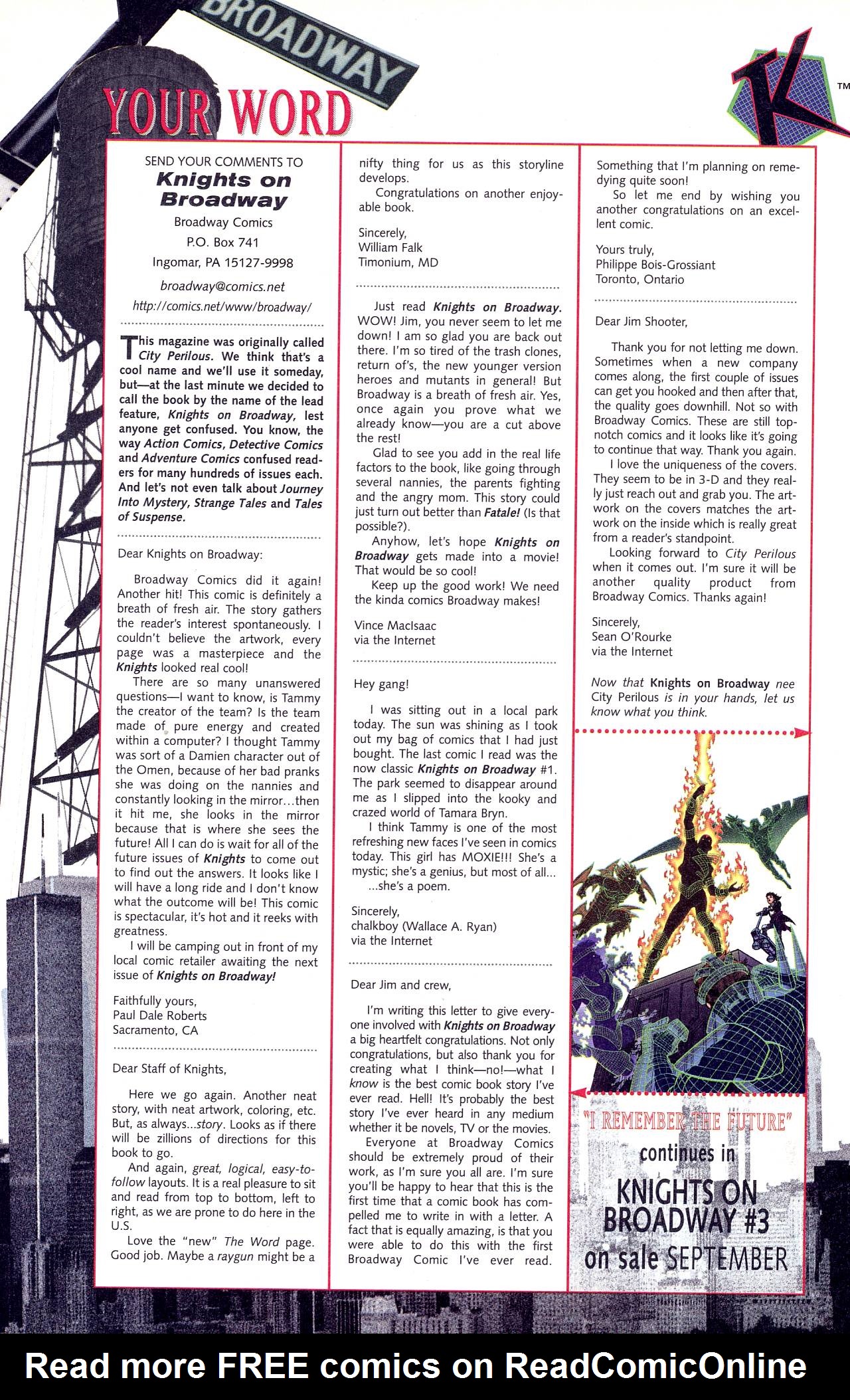 Read online Knights on Broadway comic -  Issue #2 - 28
